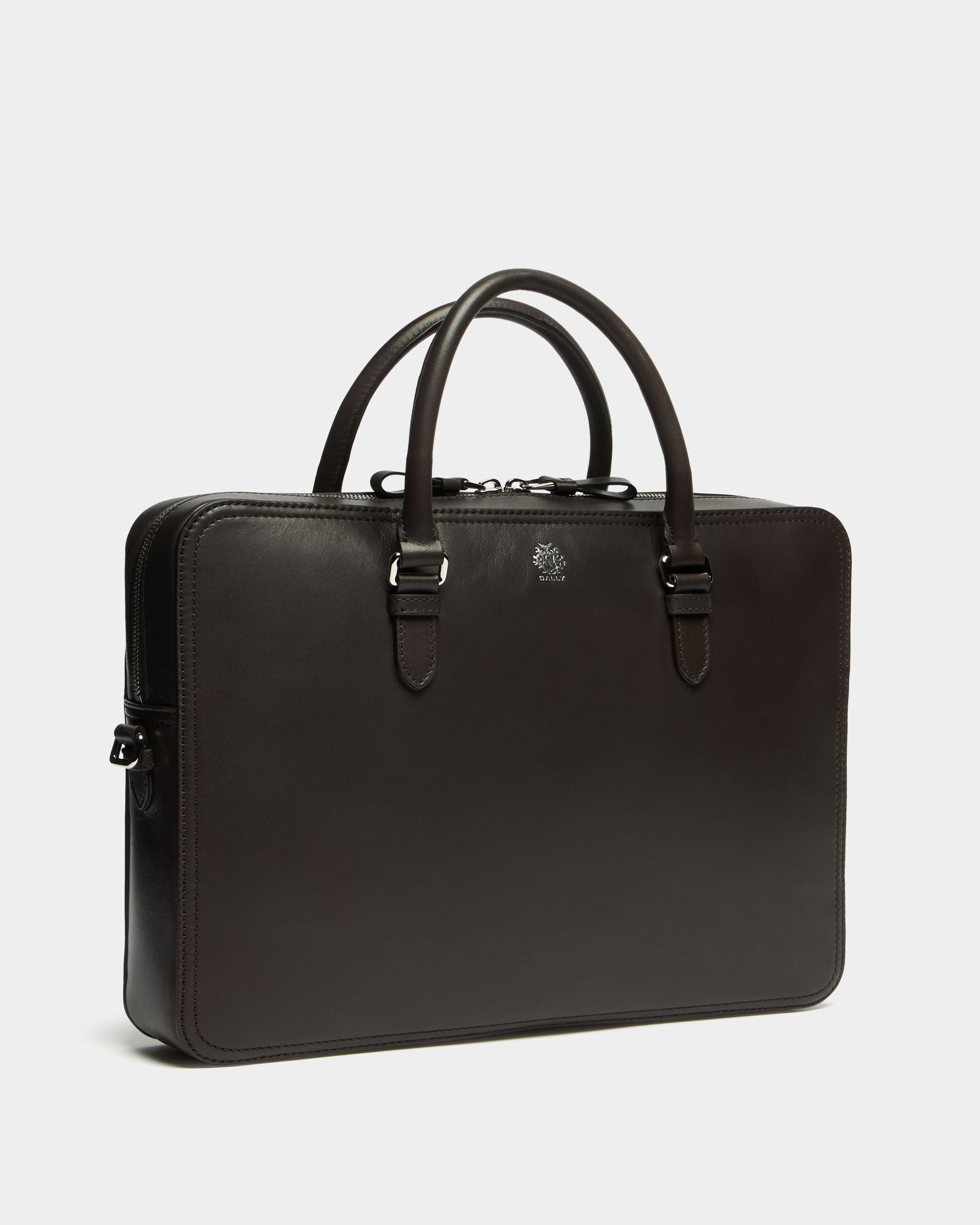 Bally Global - Ray Briefcase in Chocolate Leather - Brown