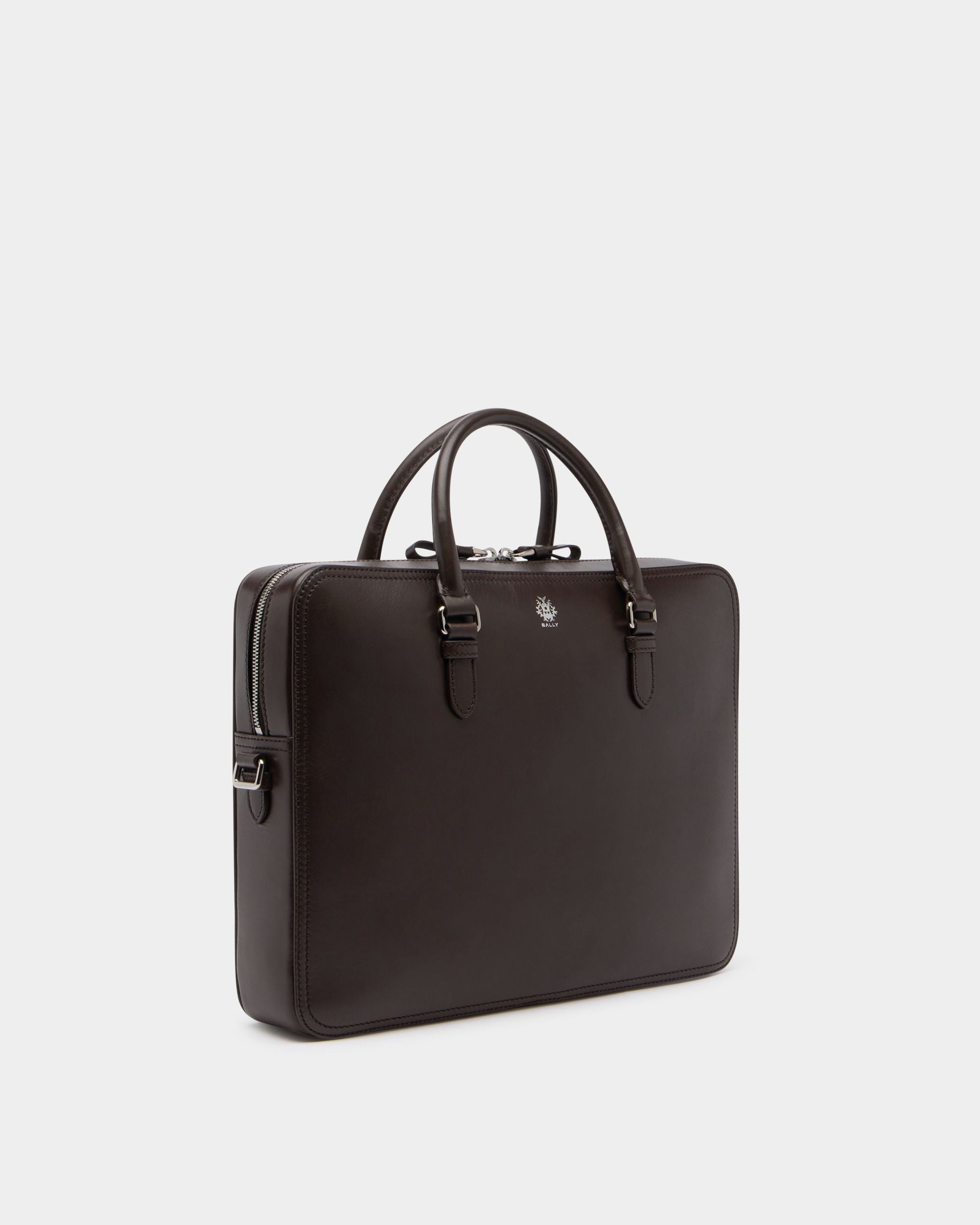 Bally Global - Ray Briefcase in Chocolate Leather - Brown