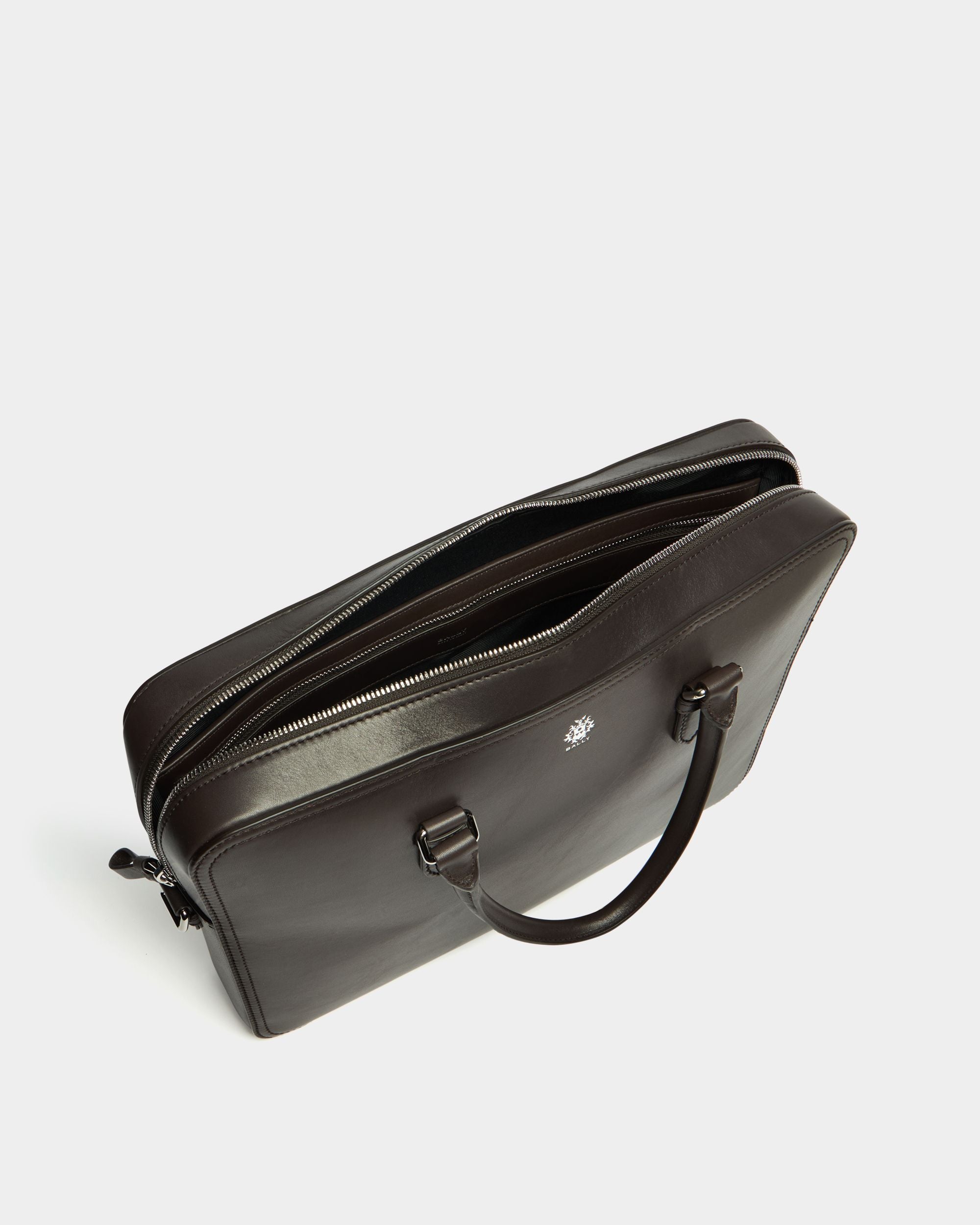 Bally Global - Ray Briefcase in Chocolate Leather - Brown