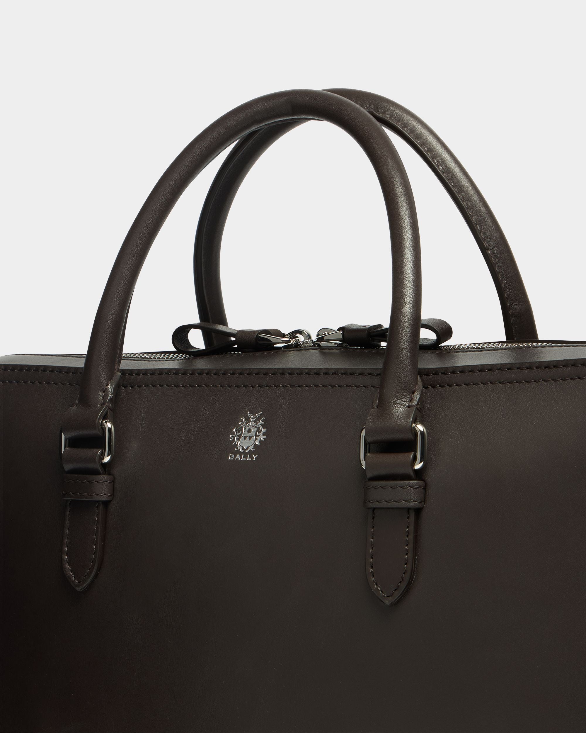 Bally Global - Ray Briefcase in Chocolate Leather - Brown