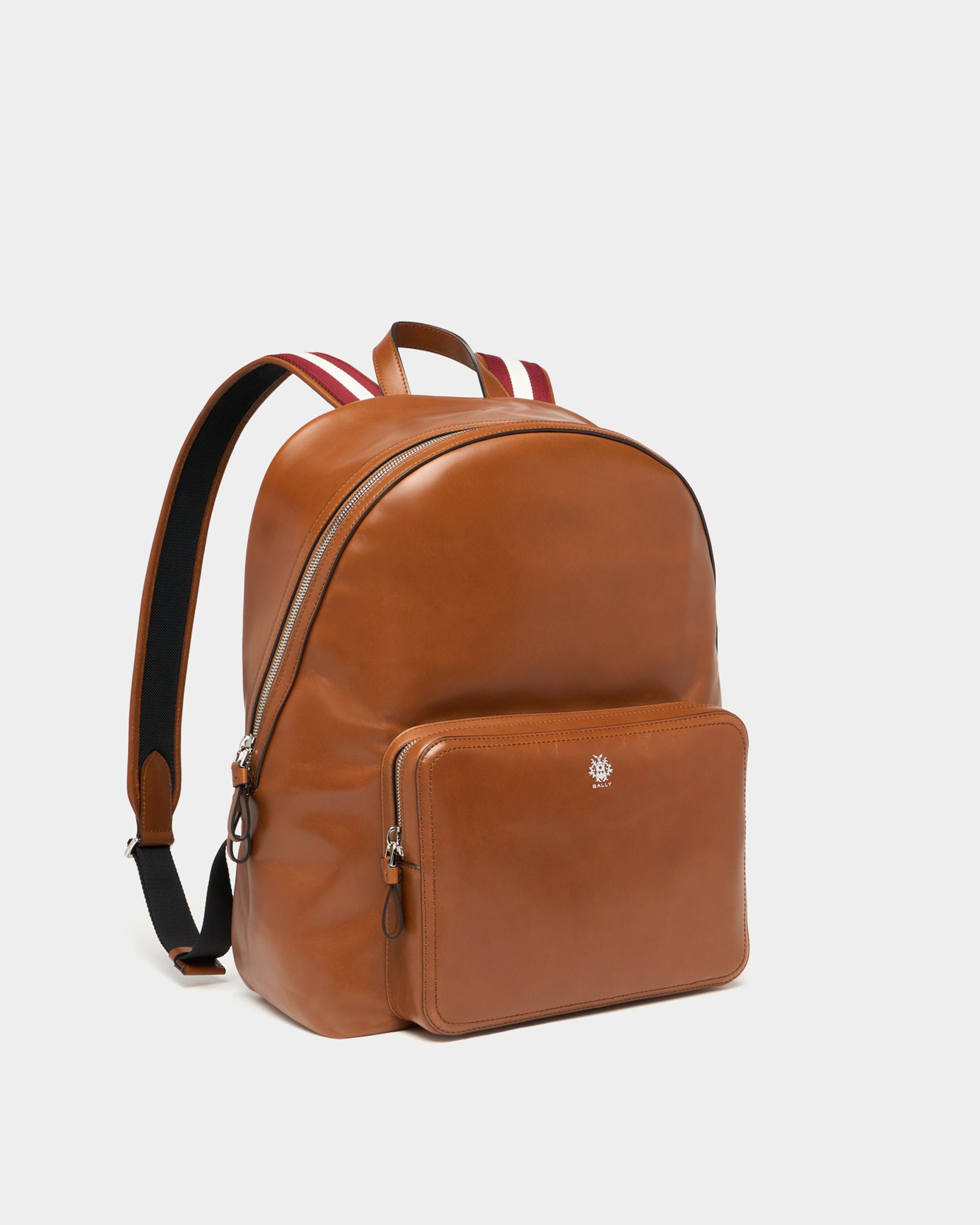 Bally Global - Mochila Ray de piel marrón ámbar - Marrón