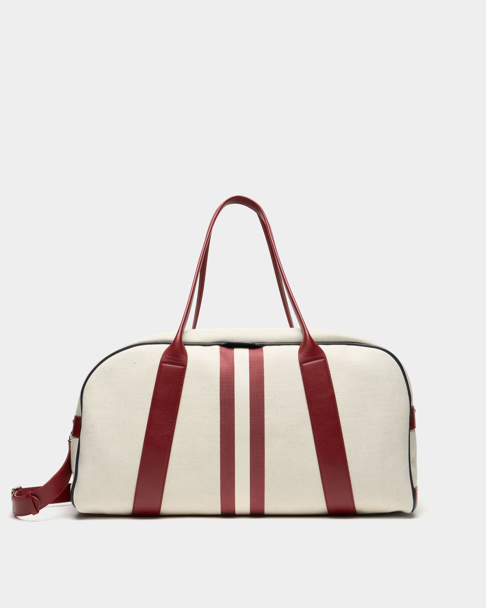 Bally Global - Sac de sport de la collection Tennis en toile de coton naturelle et cuir - Beige