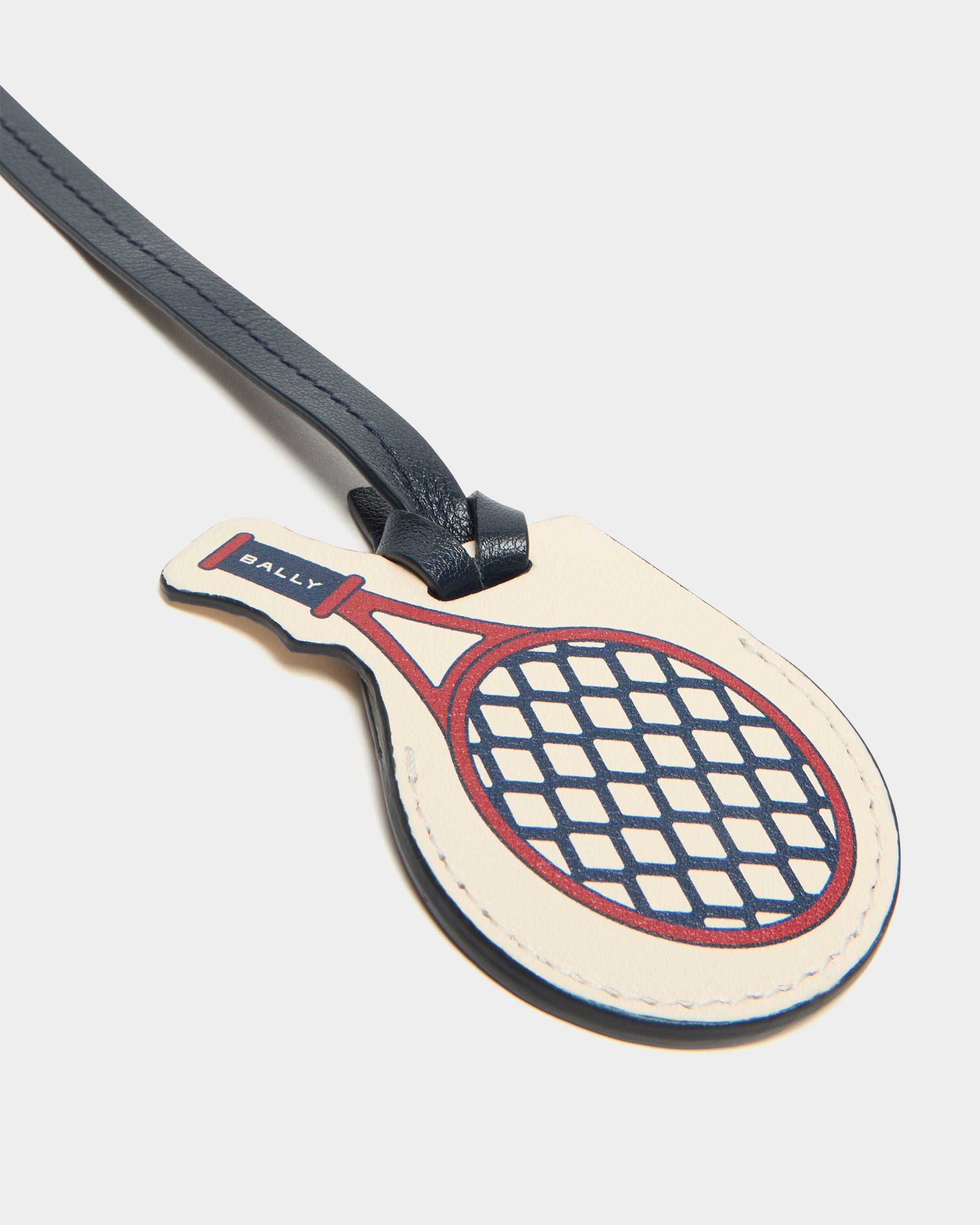 Bally Global - Airtag de la collection Tennis en cuir bleu marine et rouge - Multicolore