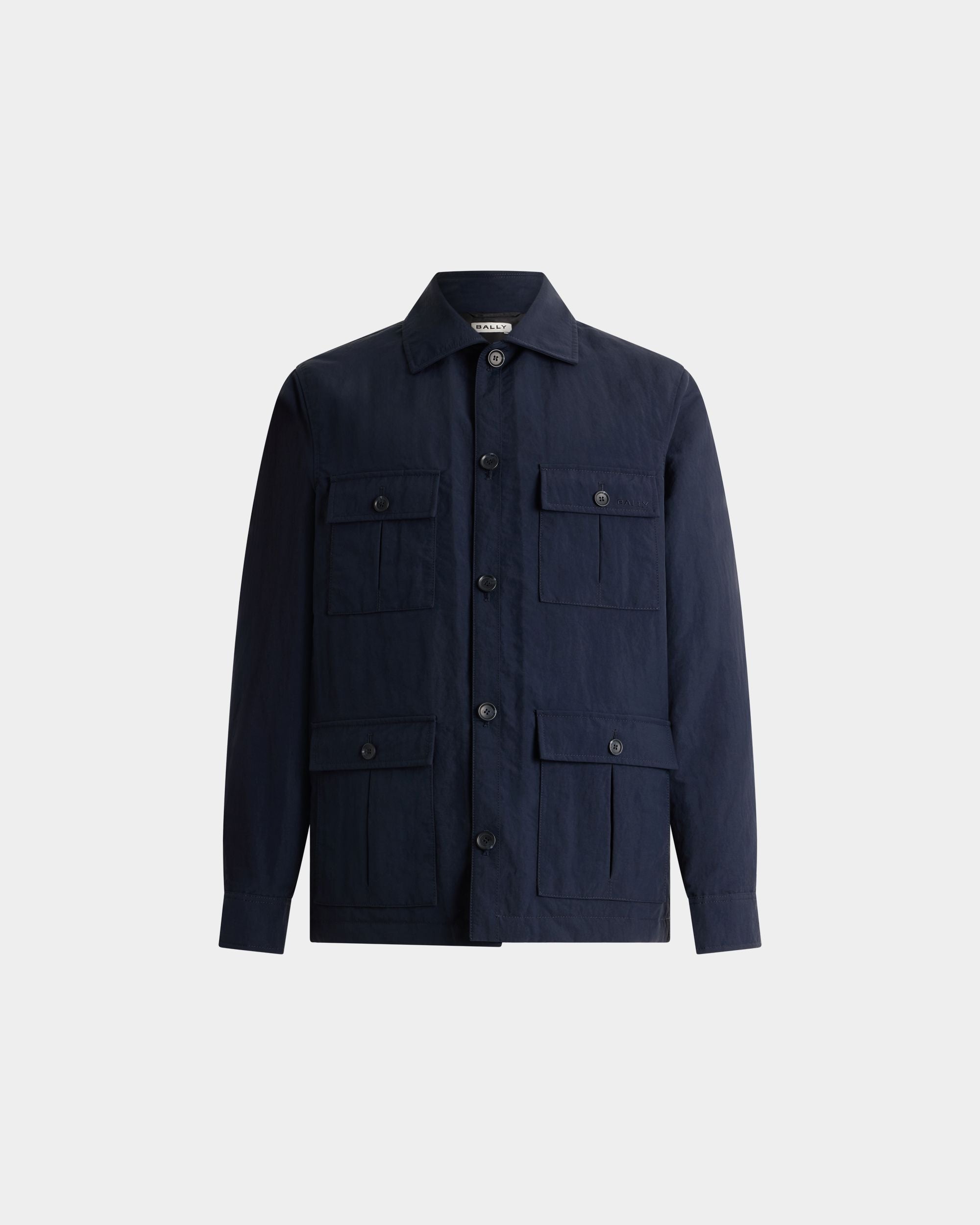 Bally Global - Overshirt in Navy Blue Nylon - Blue