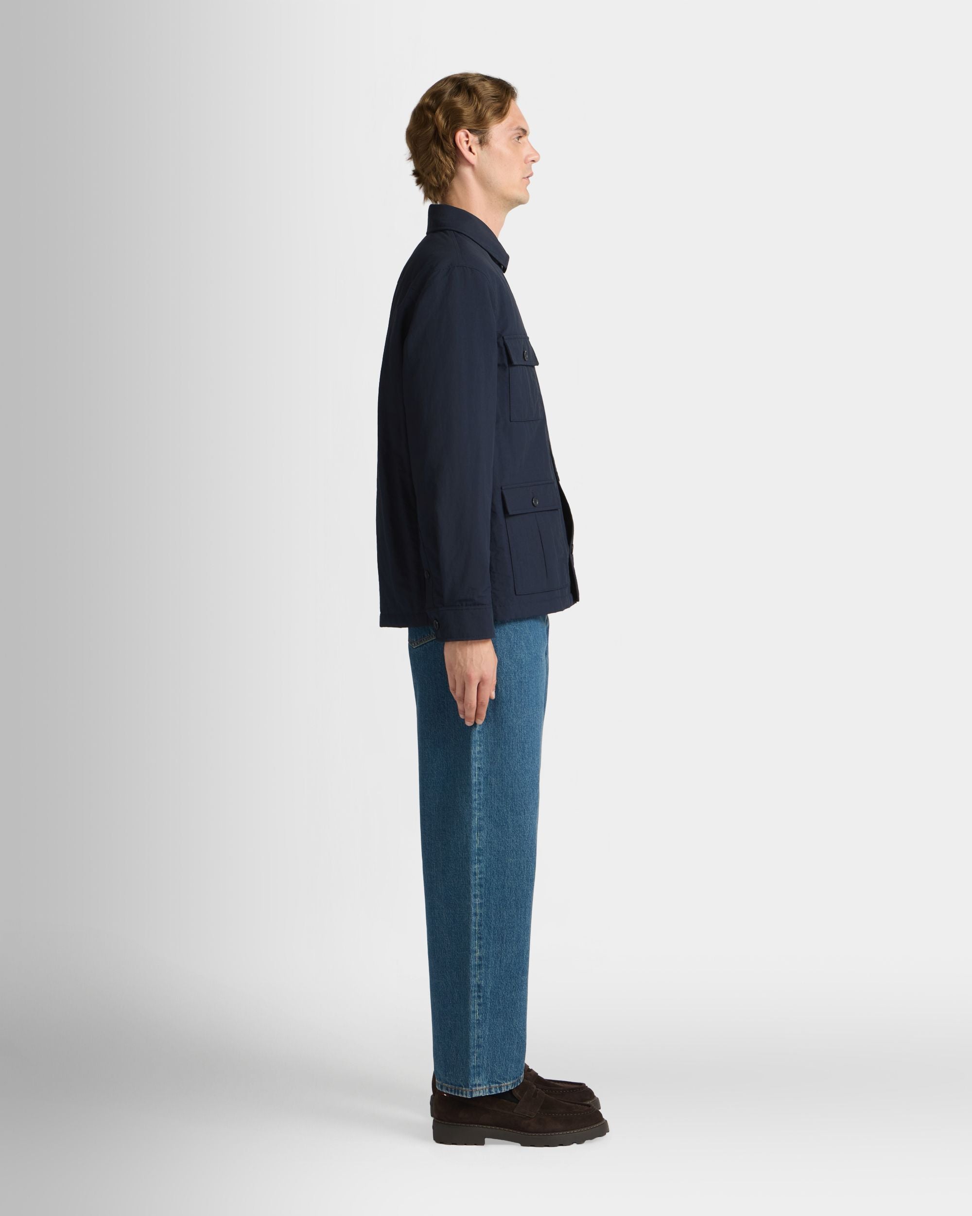 Bally Global - Sobrecamisa de nailon Navy Blue - Azul