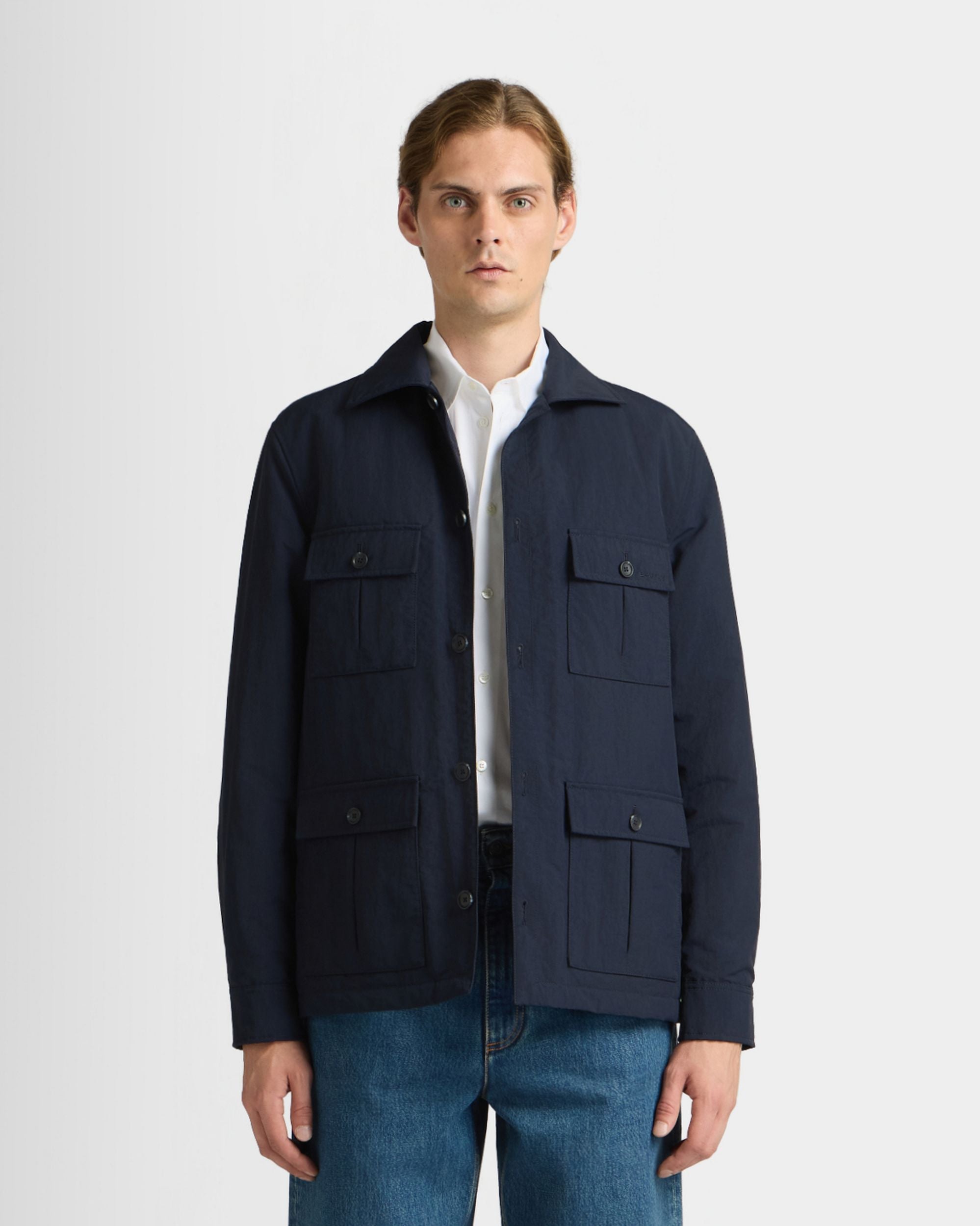 Bally Global - Sobrecamisa de nailon Navy Blue - Azul