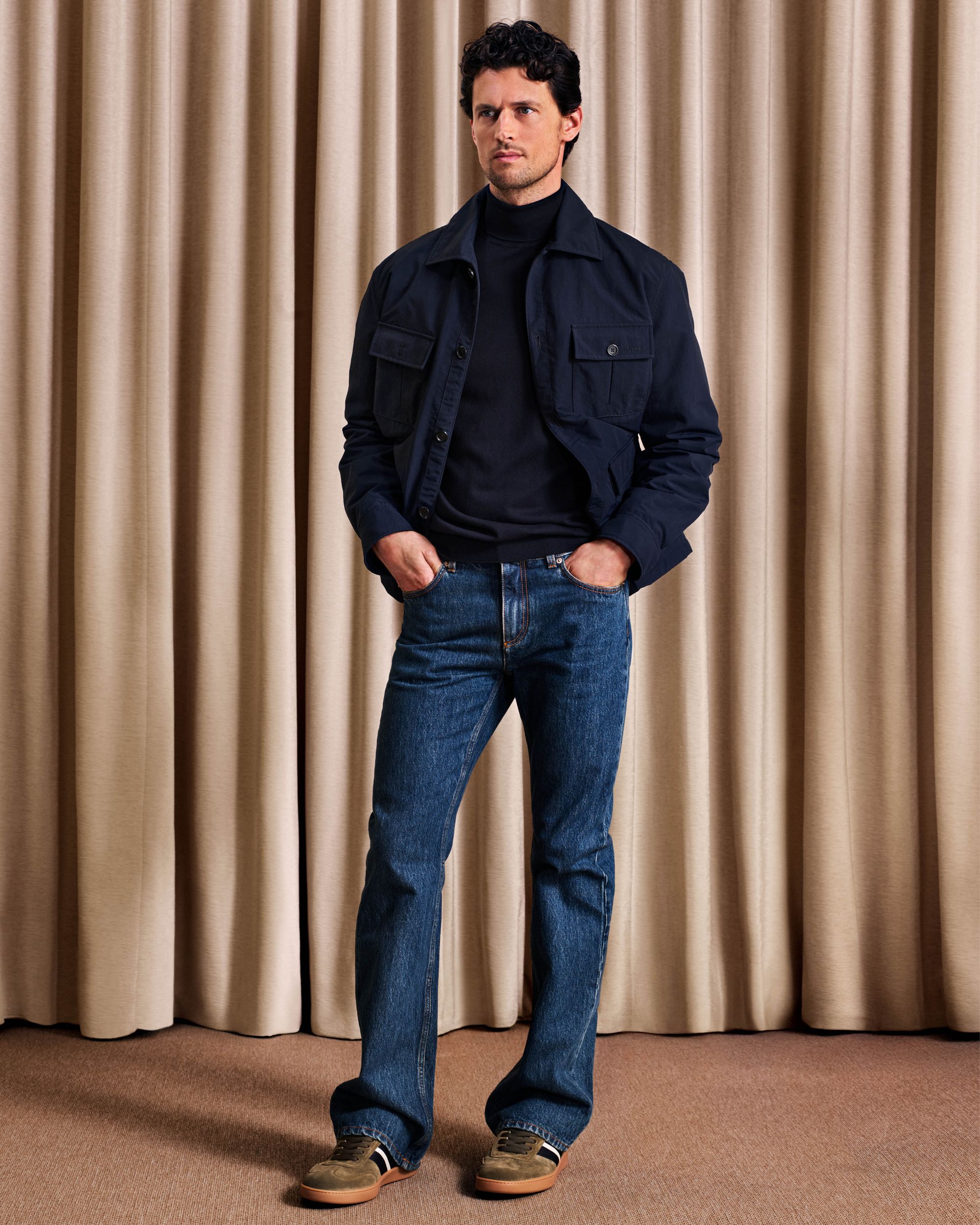 Bally Global - Sobrecamisa de nailon Navy Blue - Azul