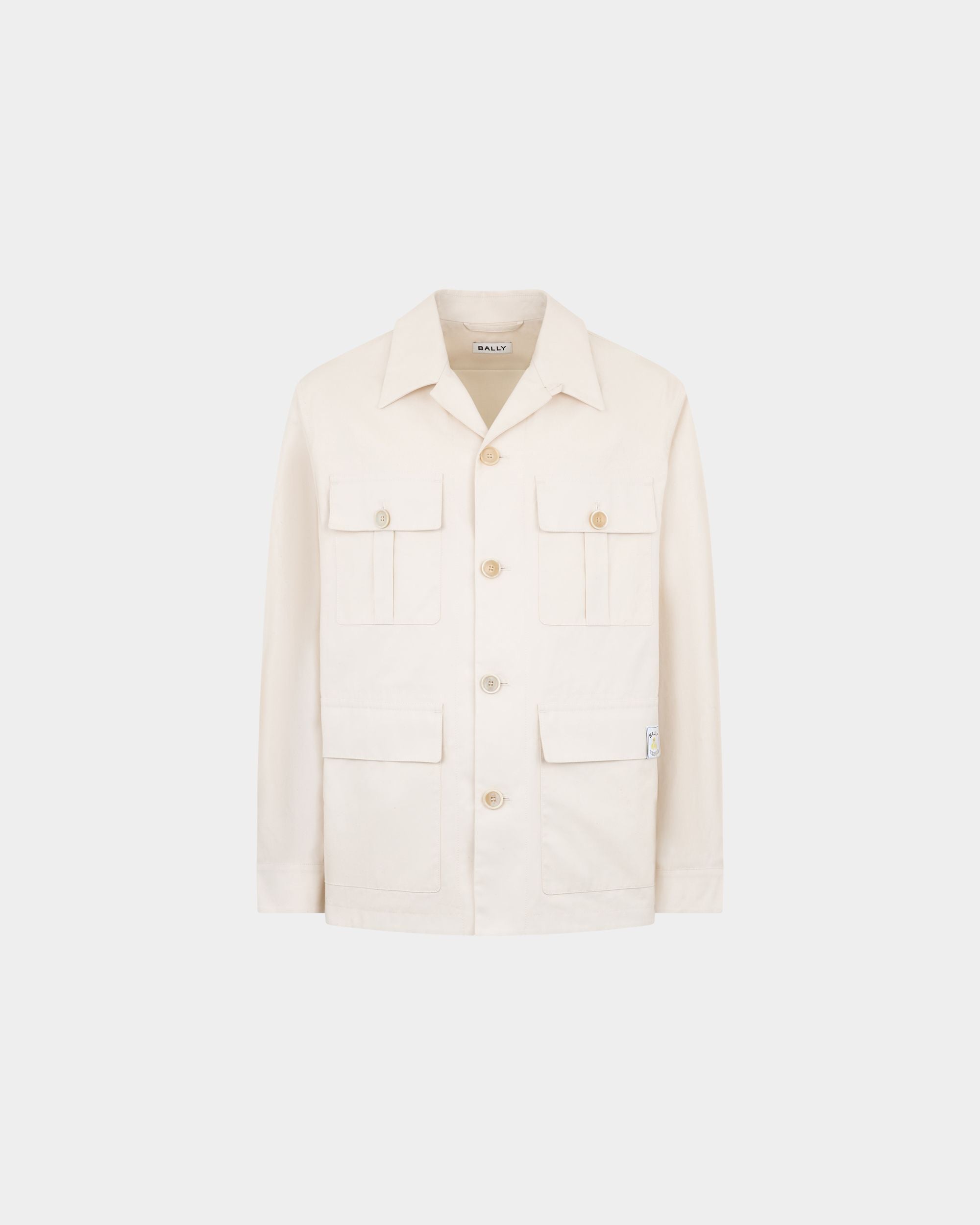 Bally Global - Veste saharienne de la collection Tennis en coton ivoire - Blanc