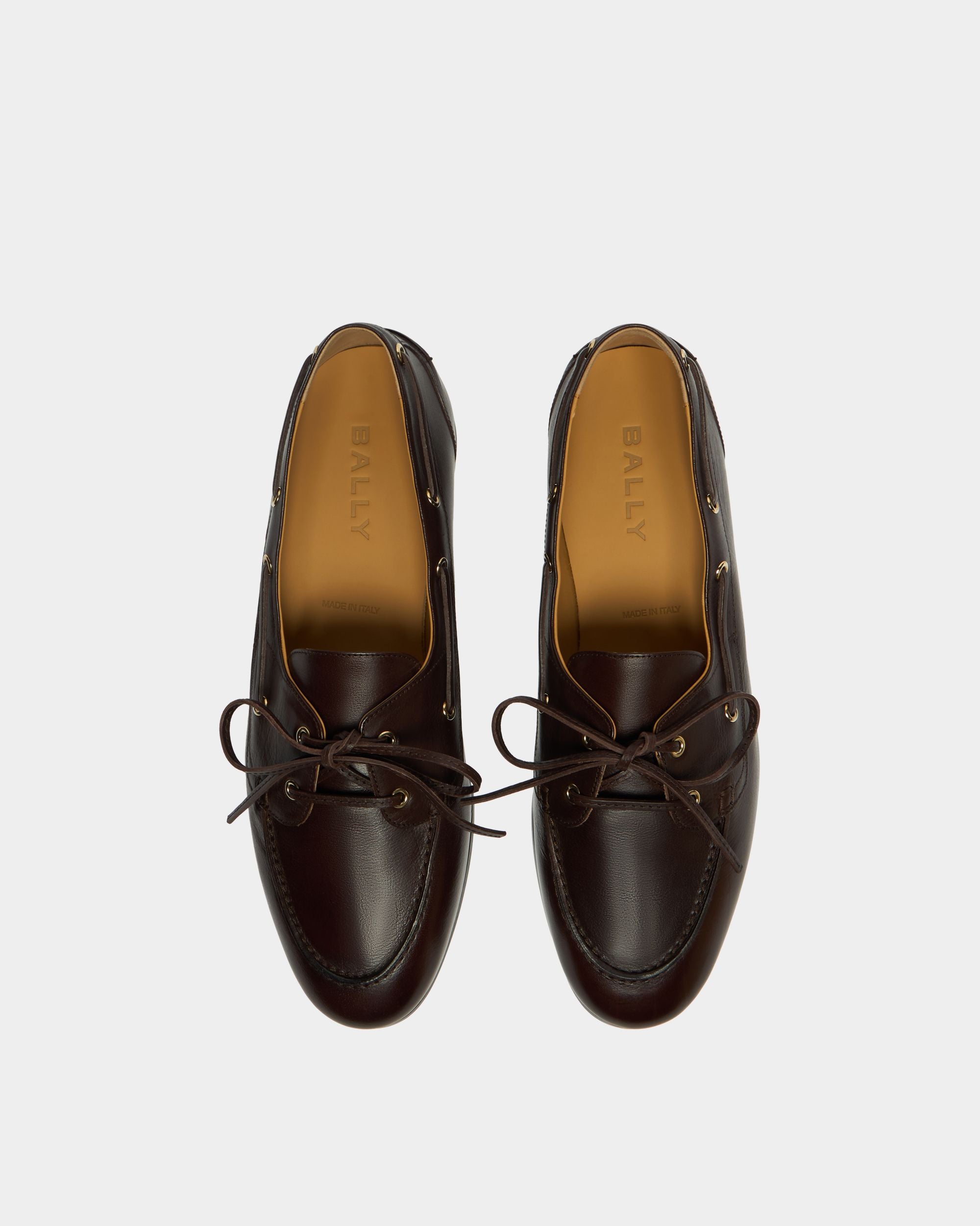 Bally Global - Mocasín Plume de piel Ebano - Marrón