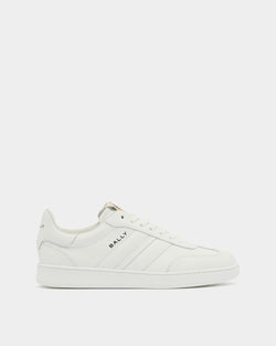 Retro Crest Sneaker in White Leather