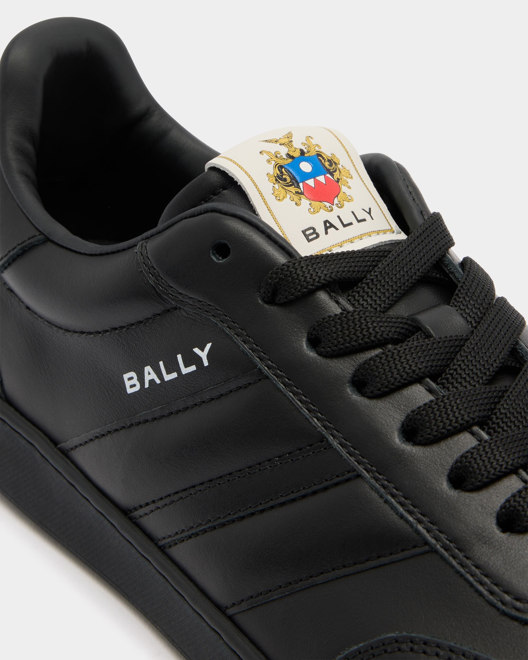 Bally Global - Retro Crest Sneaker in Black Leather - Black