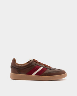 Retro Crest Sneaker In Brown Leather