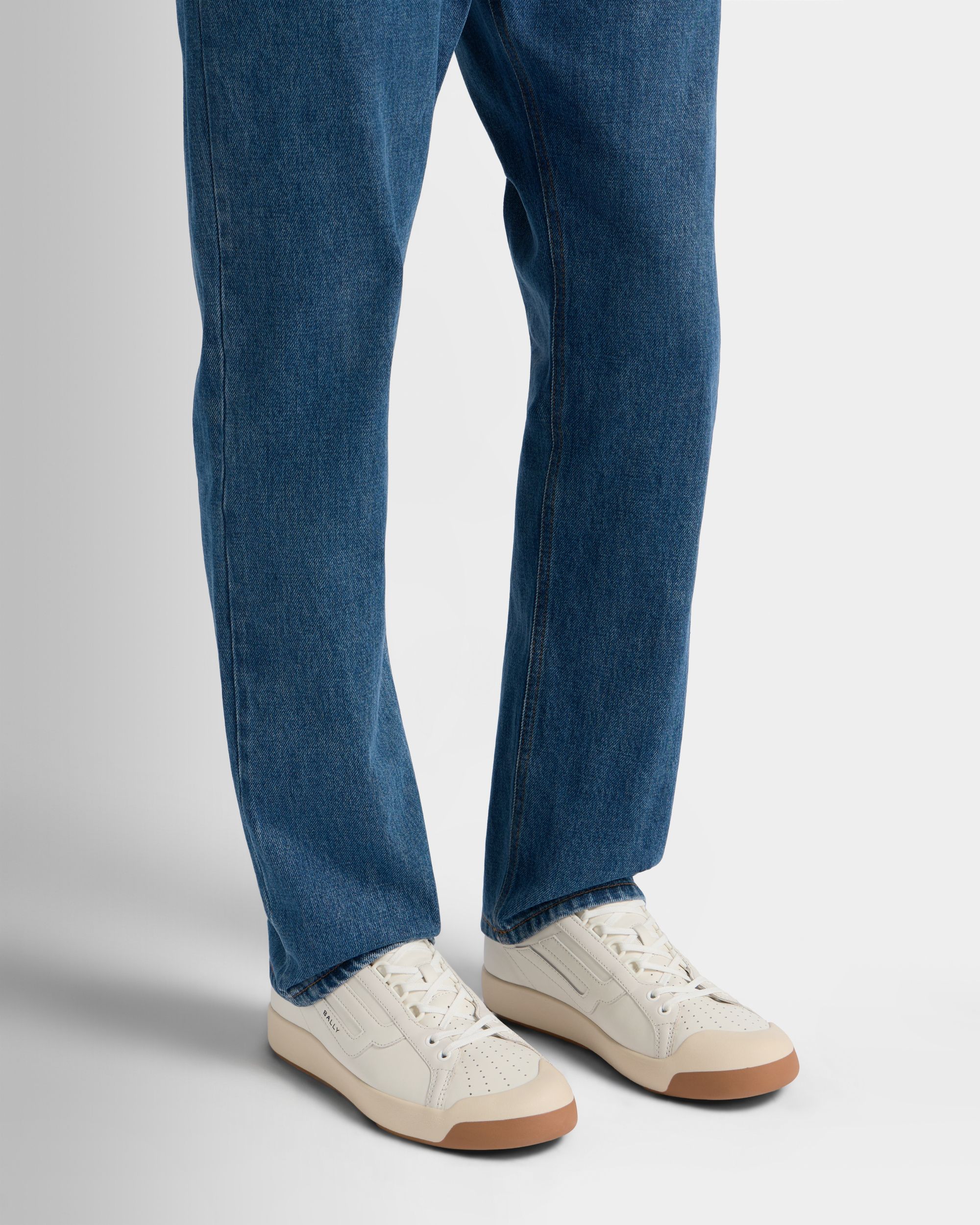 Bally Global - Sneakers Competition en cuir blanc - Blanc