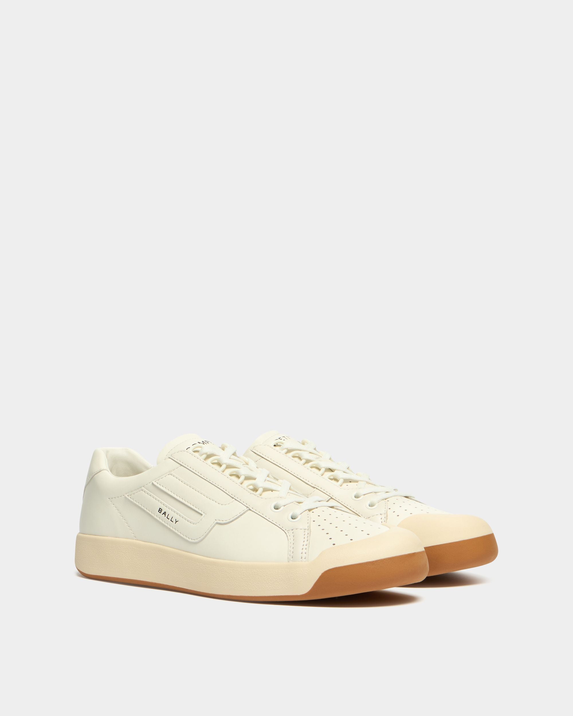 Bally Global - Sneakers Competition en cuir blanc - Blanc