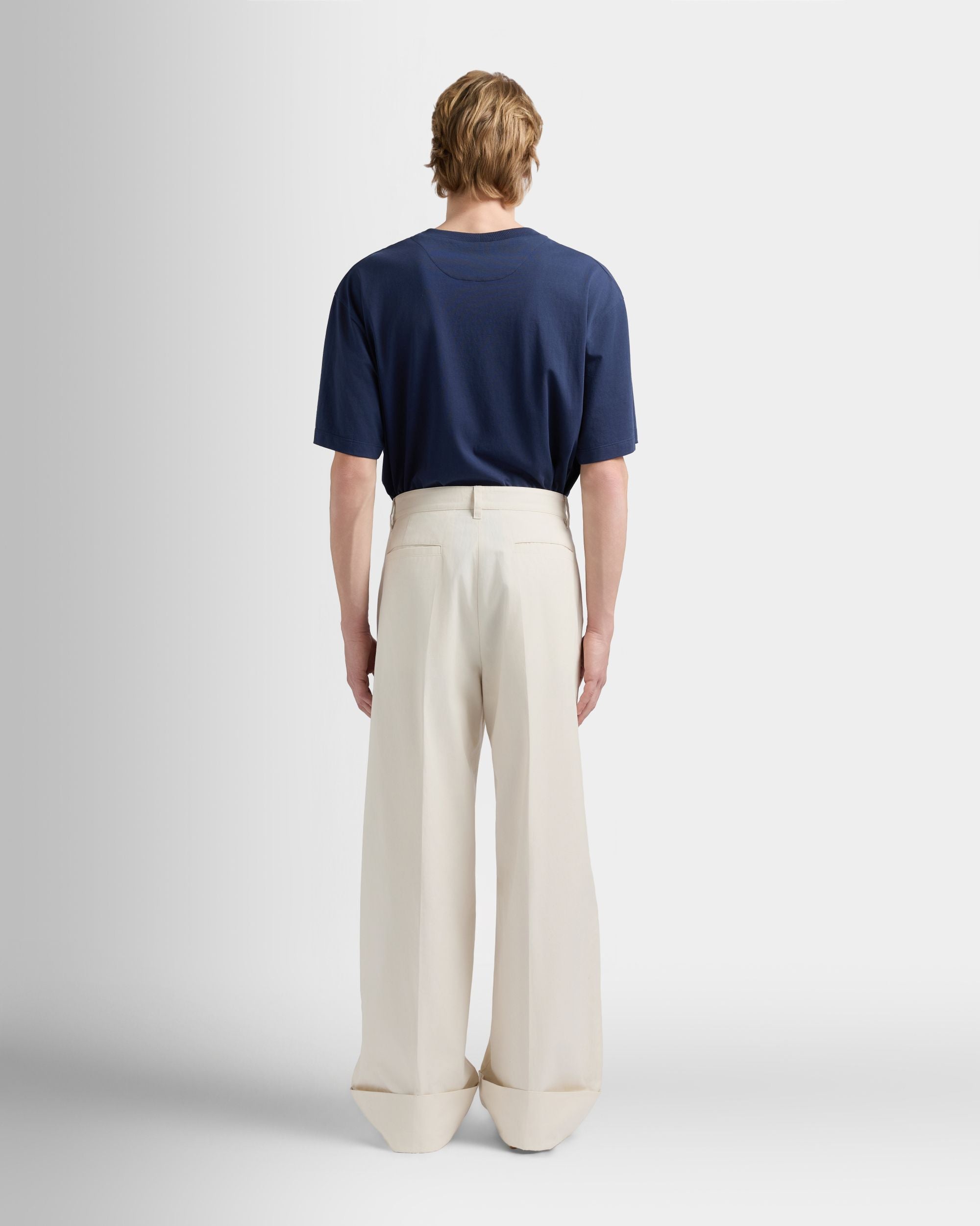 Bally Global - Tennis Pants in Ivory Cotton - White