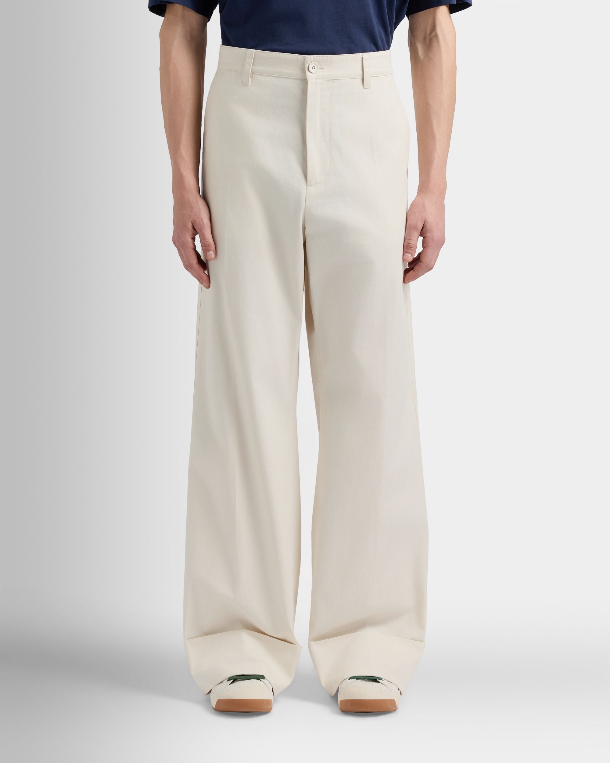 Bally Global - Tennis Pants in Ivory Cotton - White