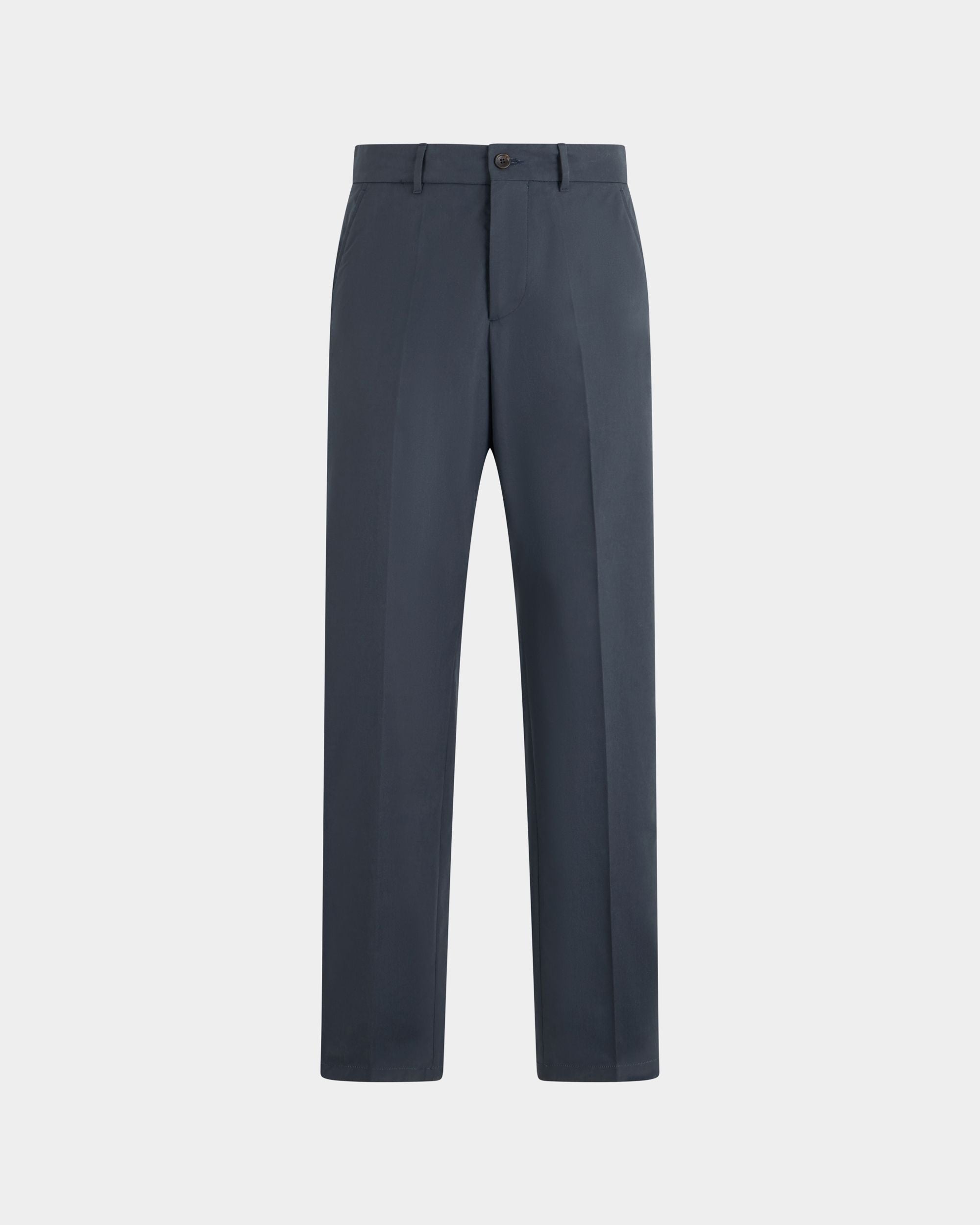 Bally Global - Chino Trousers in Navy Blue Cotton - Blue