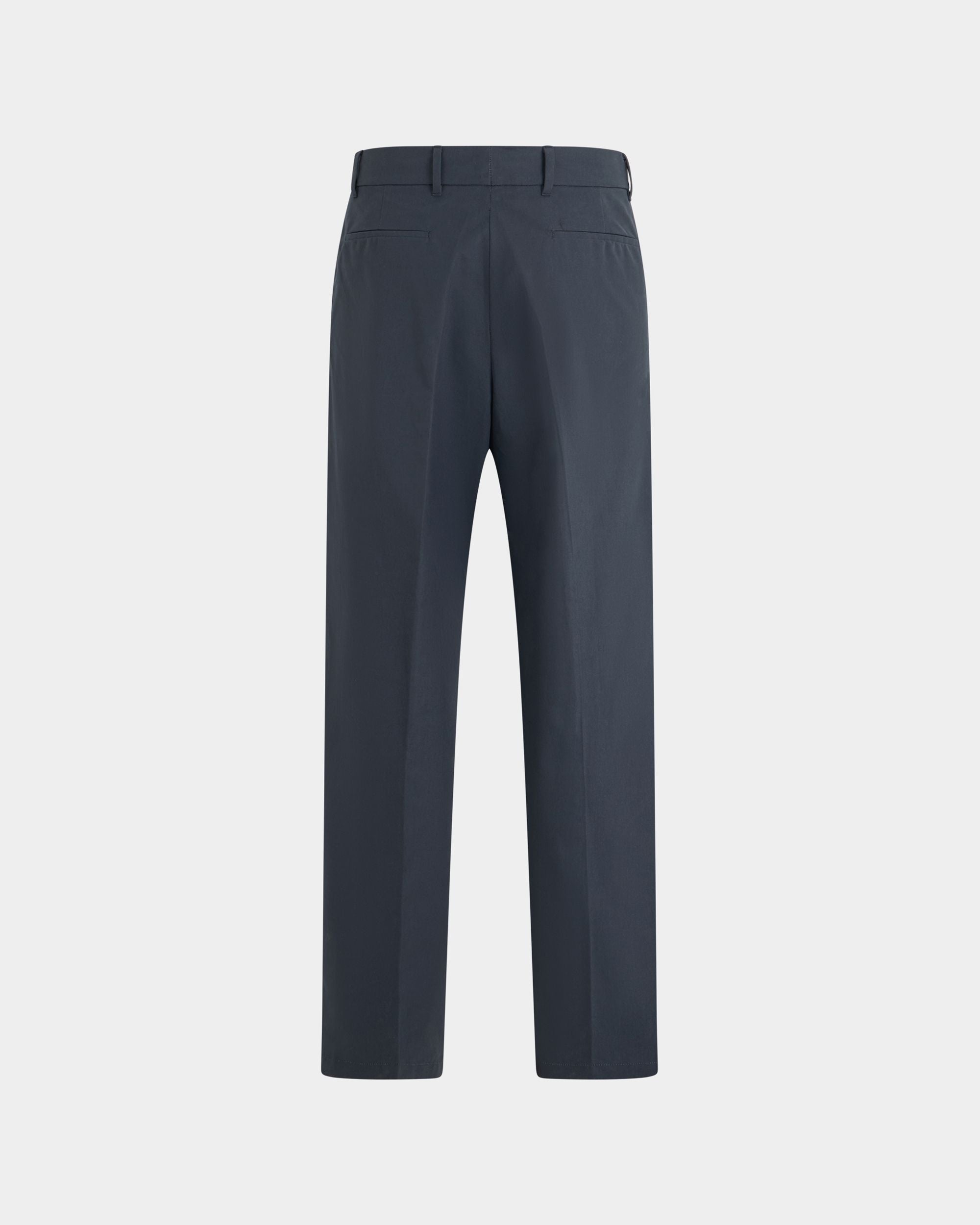 Bally Global - Pantaloni Chino In Cotone Blu Navy - Blu