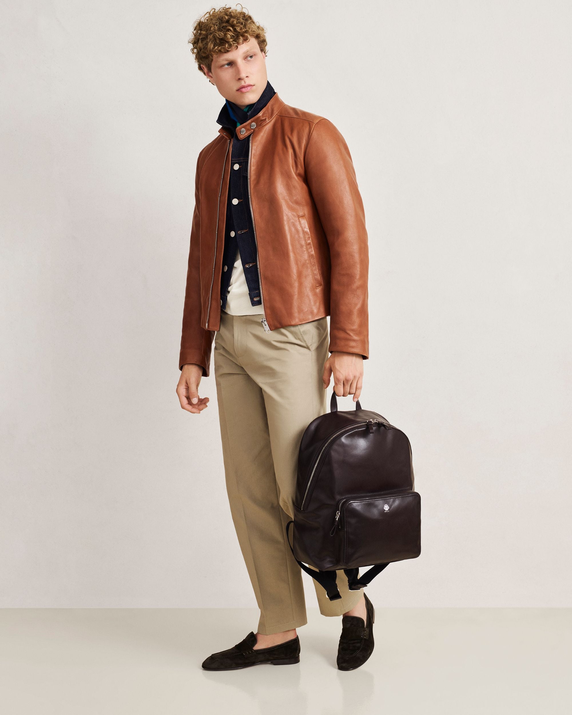 Bally Global - Pantalón chino de algodón en beige claro - Beige