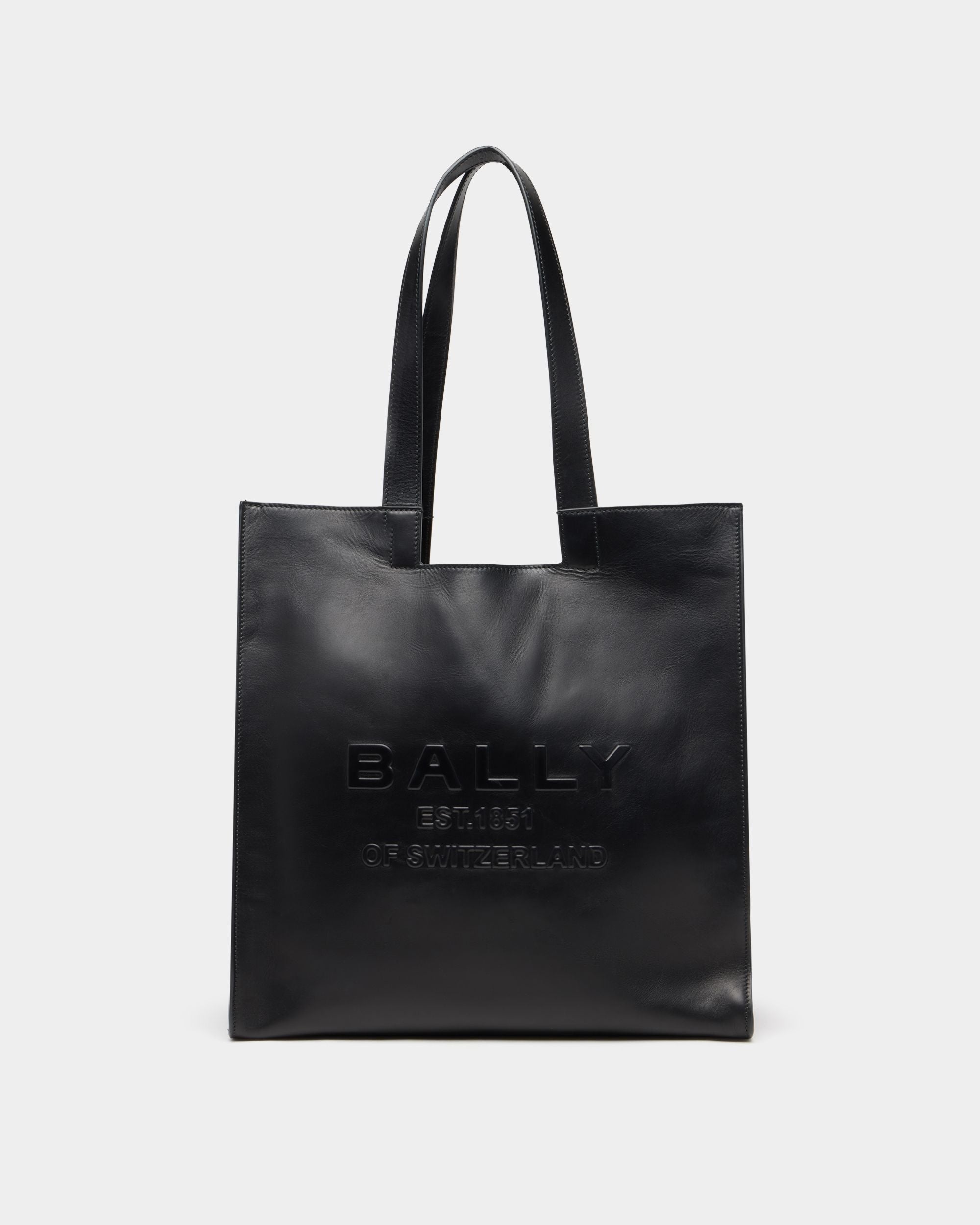 Bally Global - Sac cabas Easy Bally en cuir noir - Noir