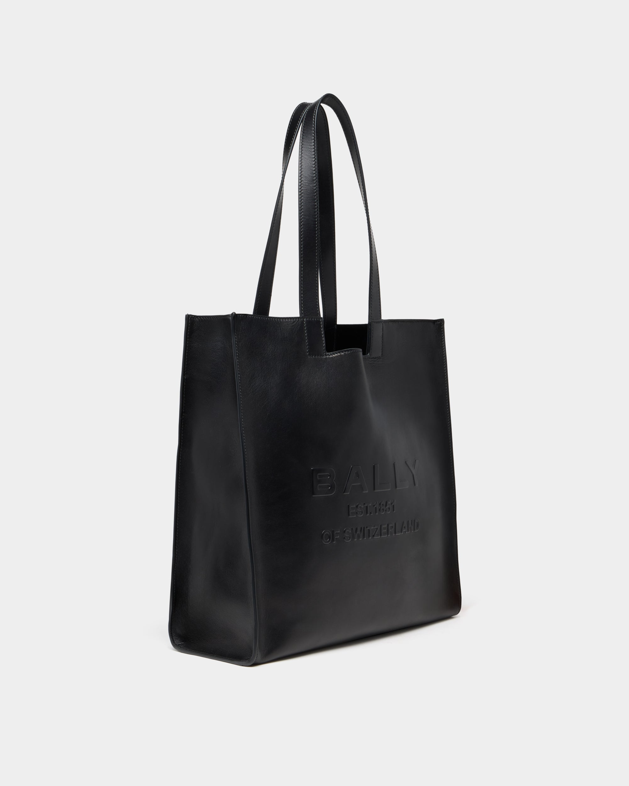 Bally Global - Sac cabas Easy Bally en cuir noir - Noir