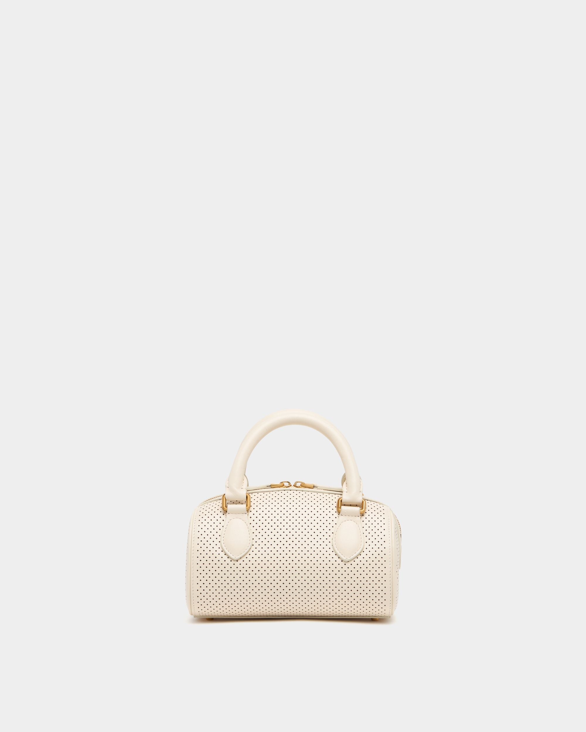 Bally Global - Minitasche aus perforiertem Leder in Elfenbein aus der Tennis Collection - White