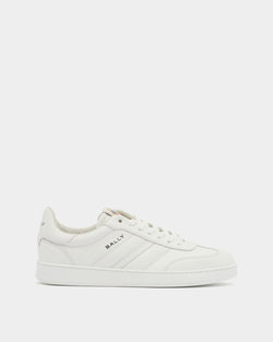 Retro Crest Sneaker in White Leather
