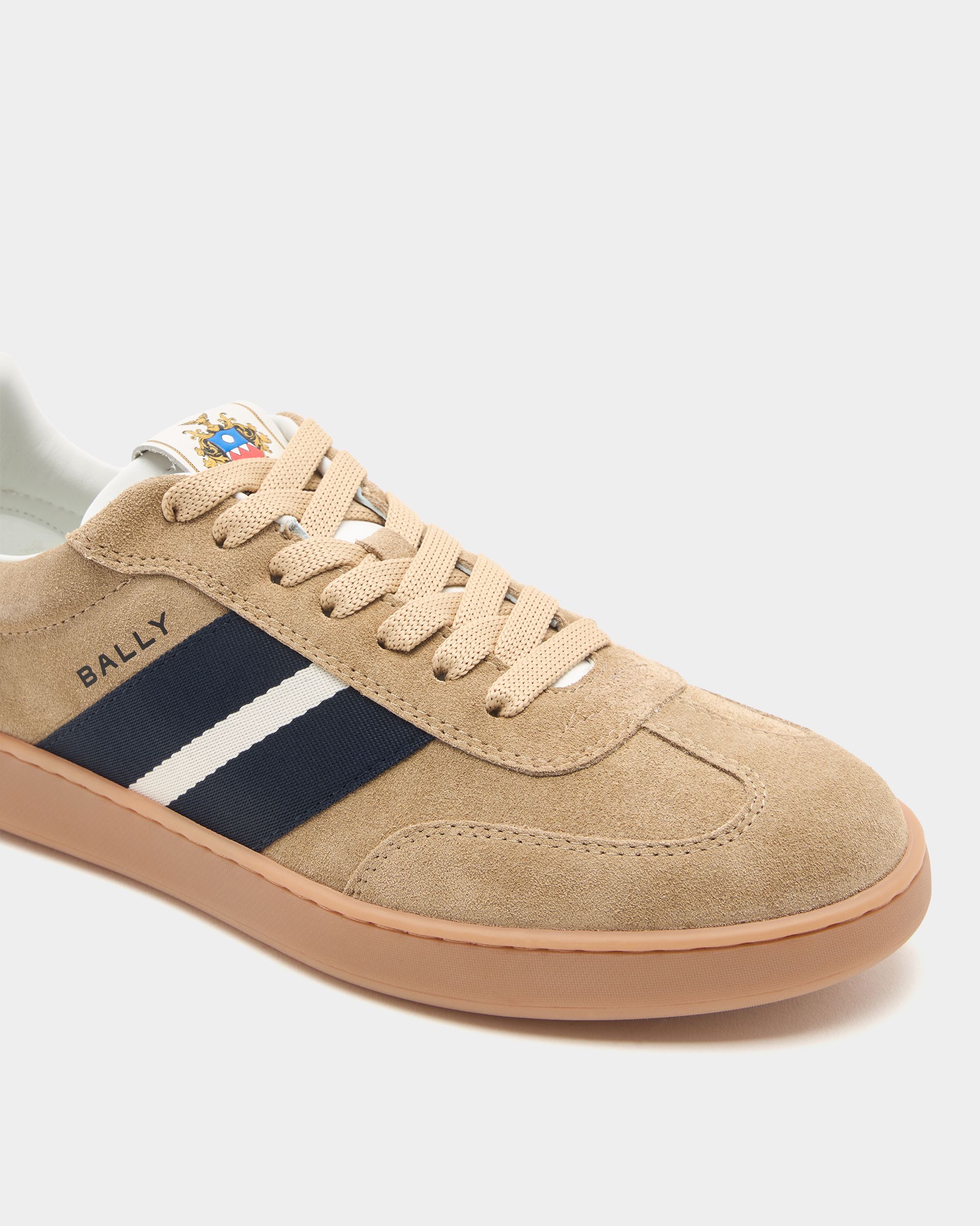 Bally Global - Retro Crest Sneaker in Brown Suede - Brown