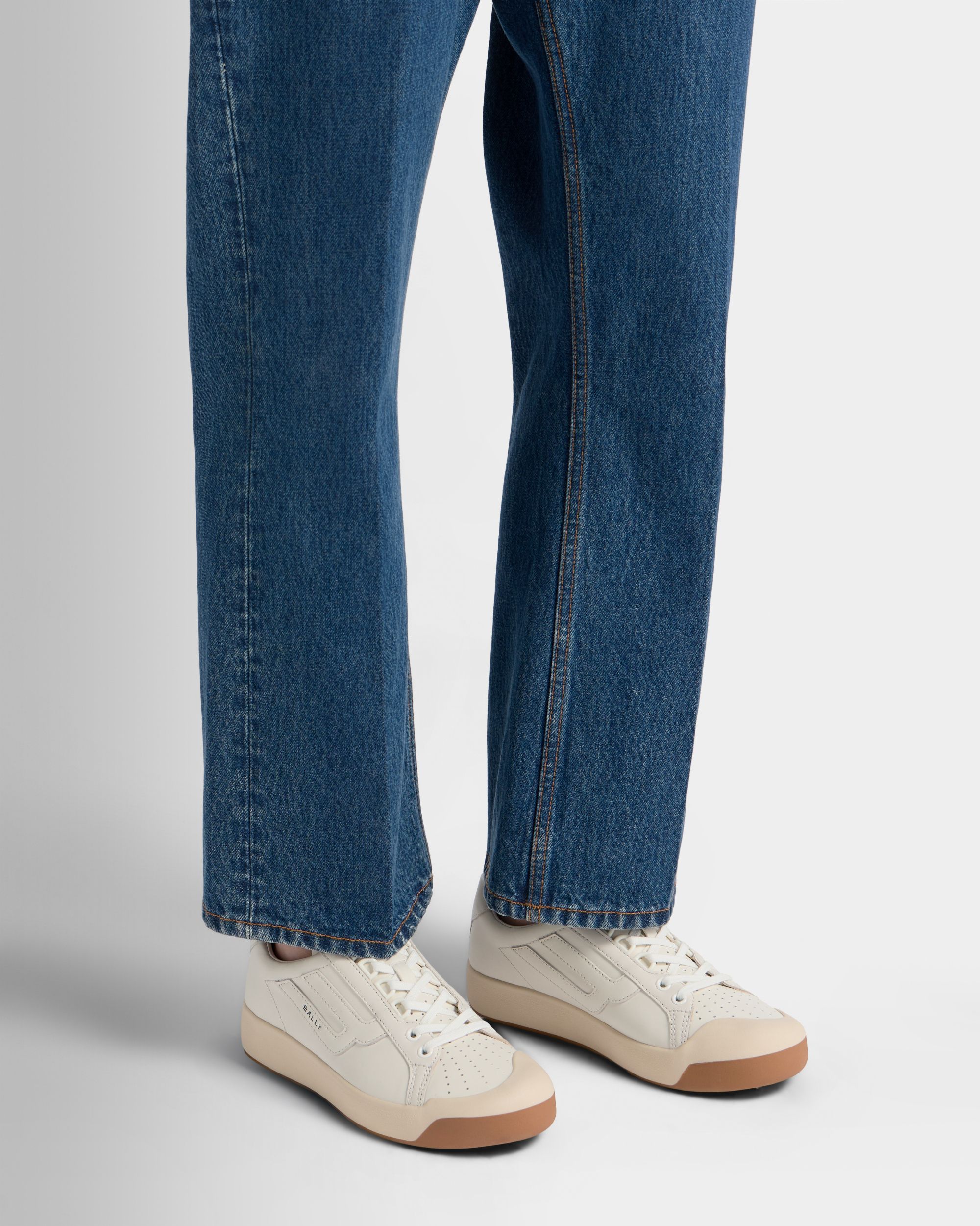 Bally Global - Sneakers Competition en cuir blanc - Blanc