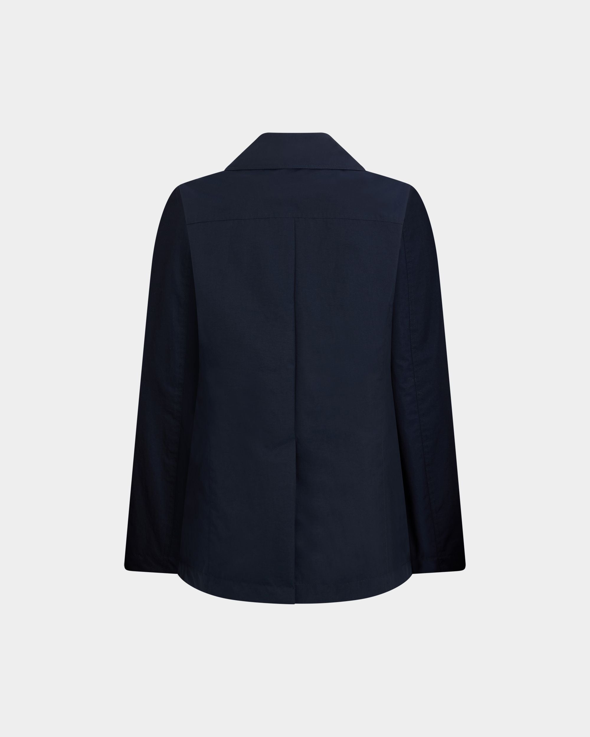 Bally Global - Chaqueta con cinturón de nailon Navy Blue - Azul