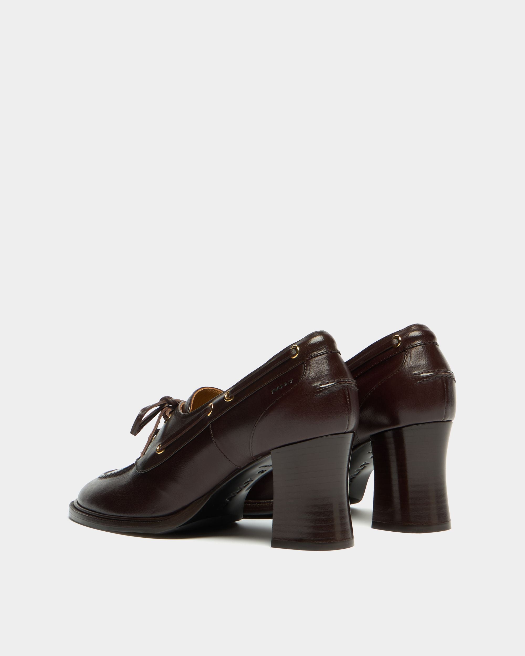 Bally Global - Saule Lace-up Pump in Ebano Leather - Brown