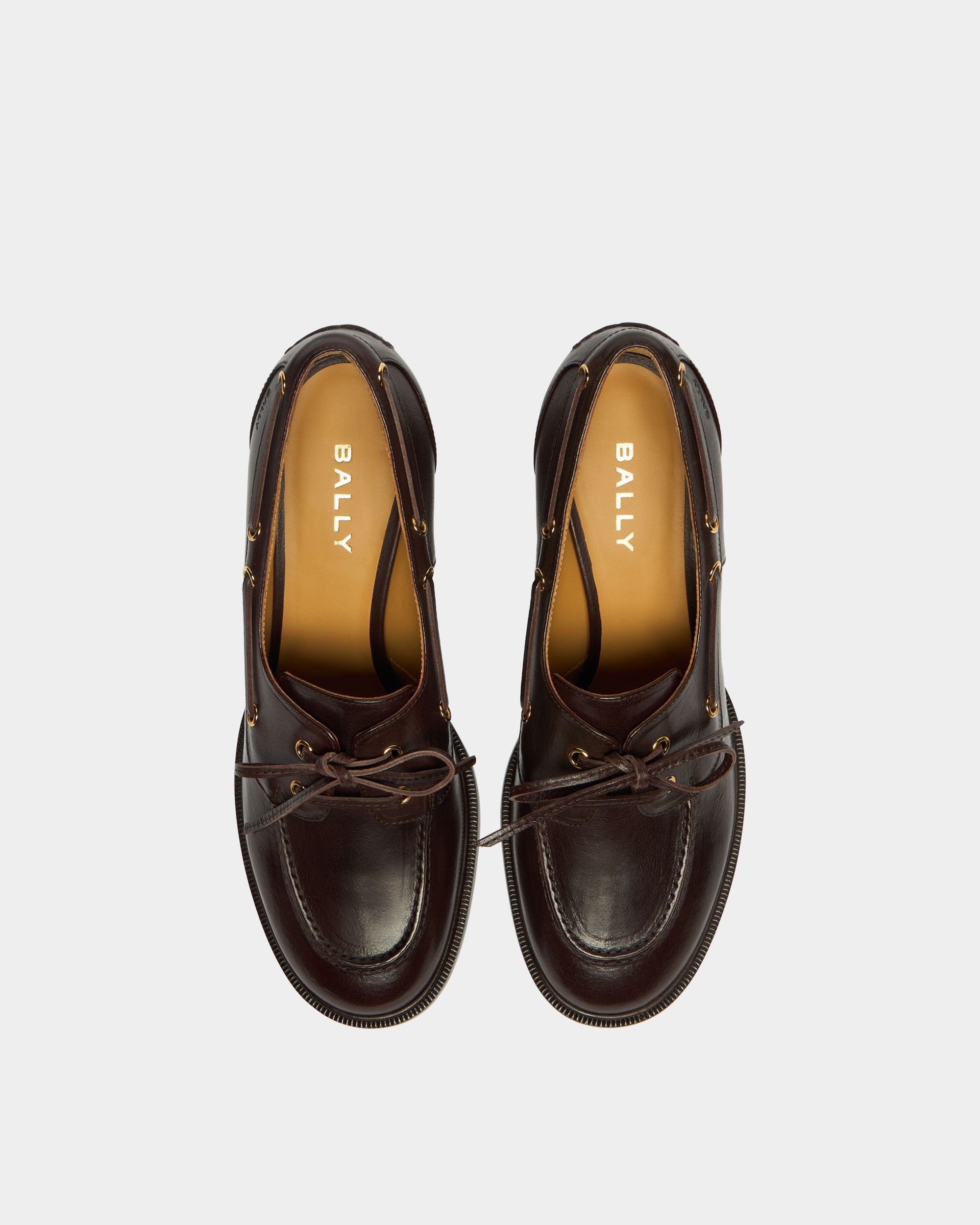 Bally Global - Saule Lace-up Pump in Ebano Leather - Brown