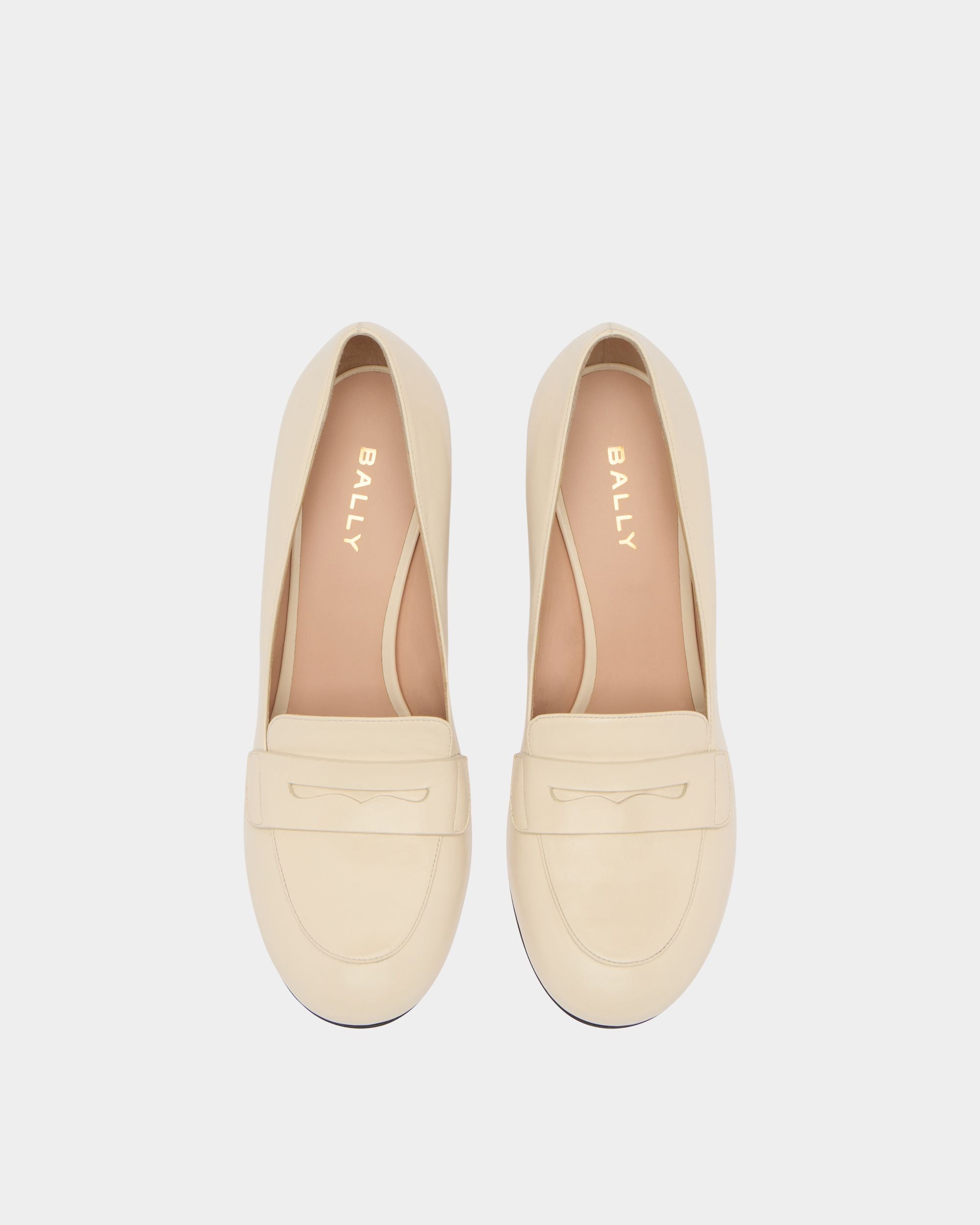 Bally Global - Saule Loafer-Pumps aus Leder in Elfenbein - White