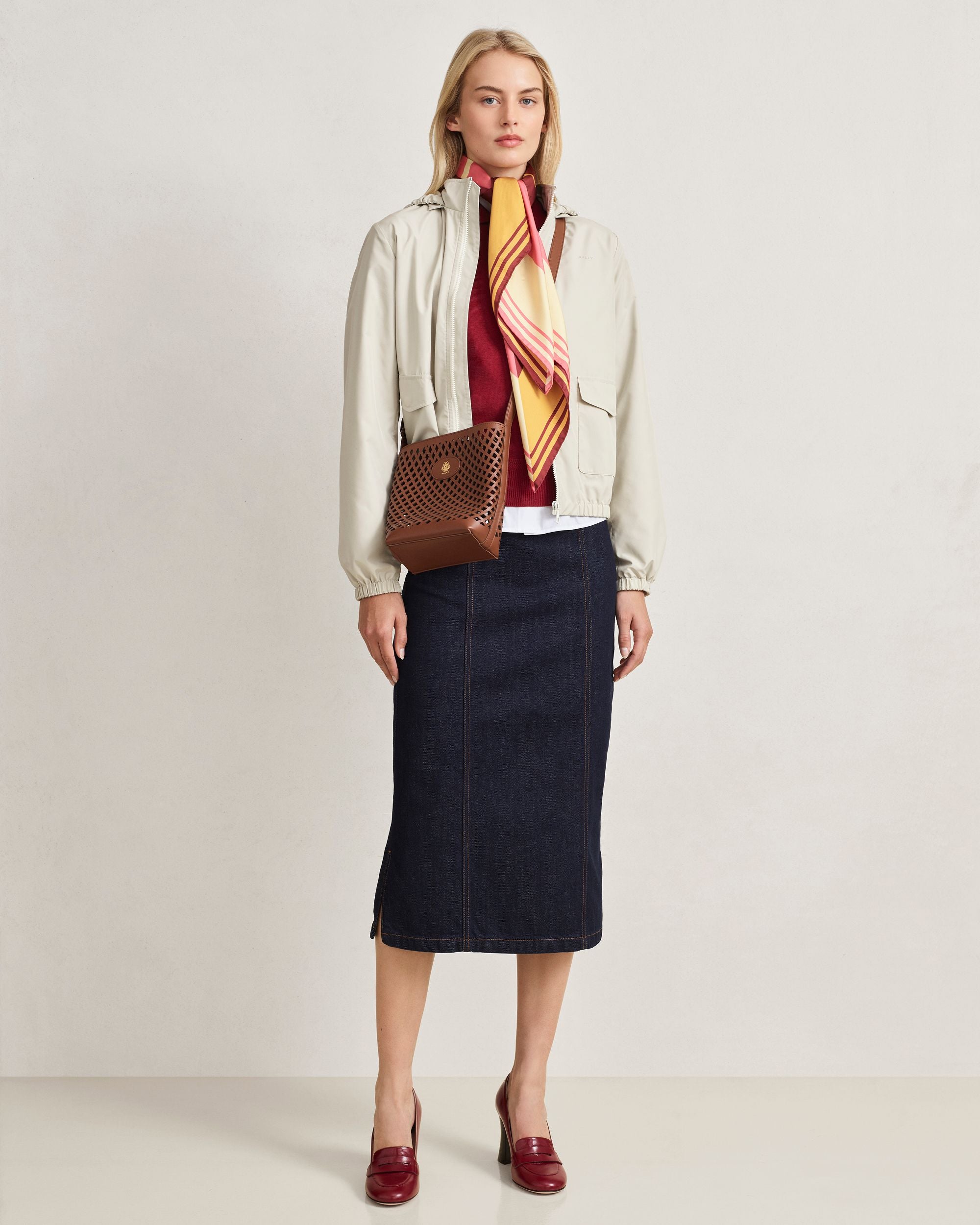 Bally Global - Mocasín Saule de piel rojo rubí - Rojo