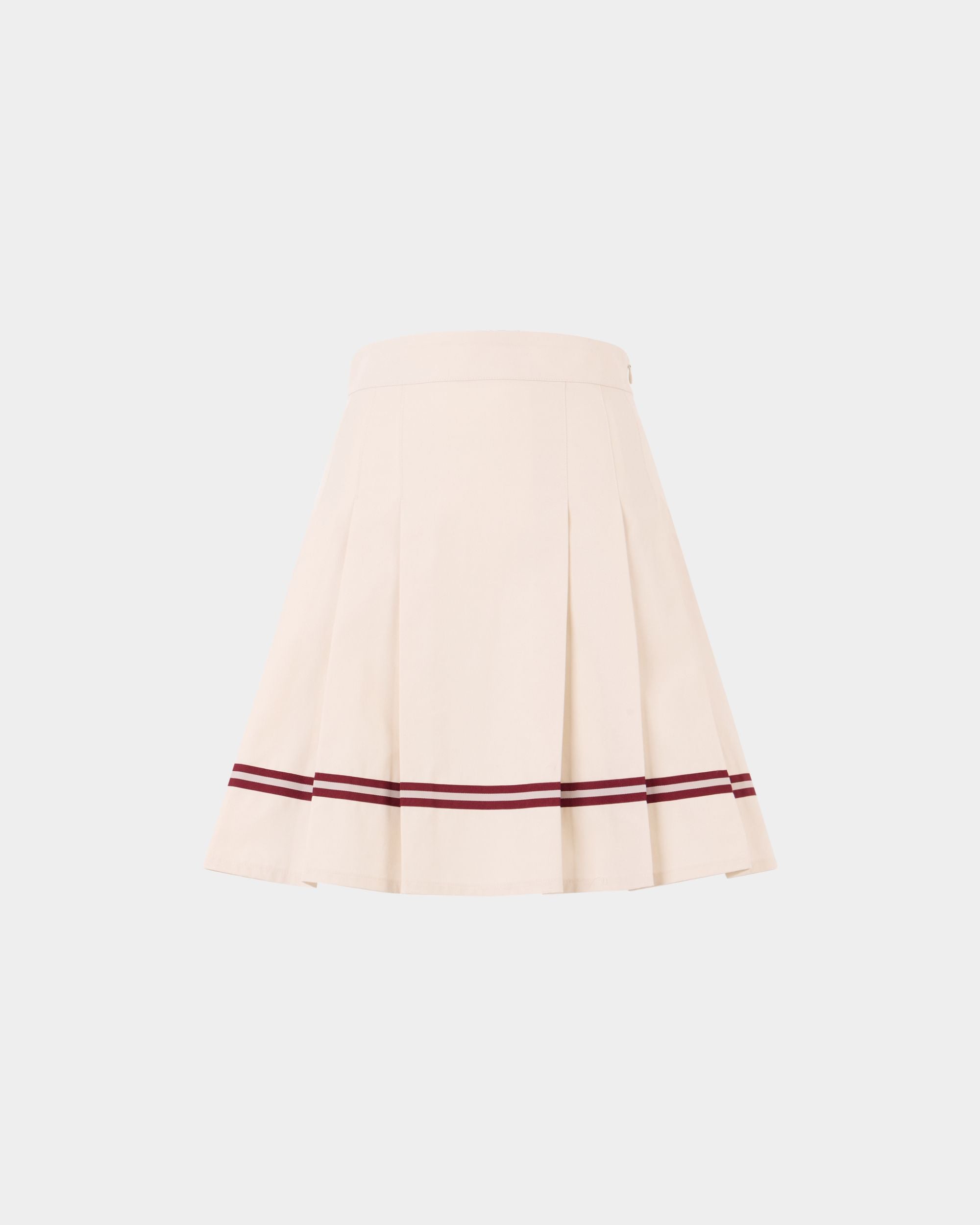 Bally Global - Jupe de la collection Tennis avec détails Bally Ribbon en coton ivoire - Blanc