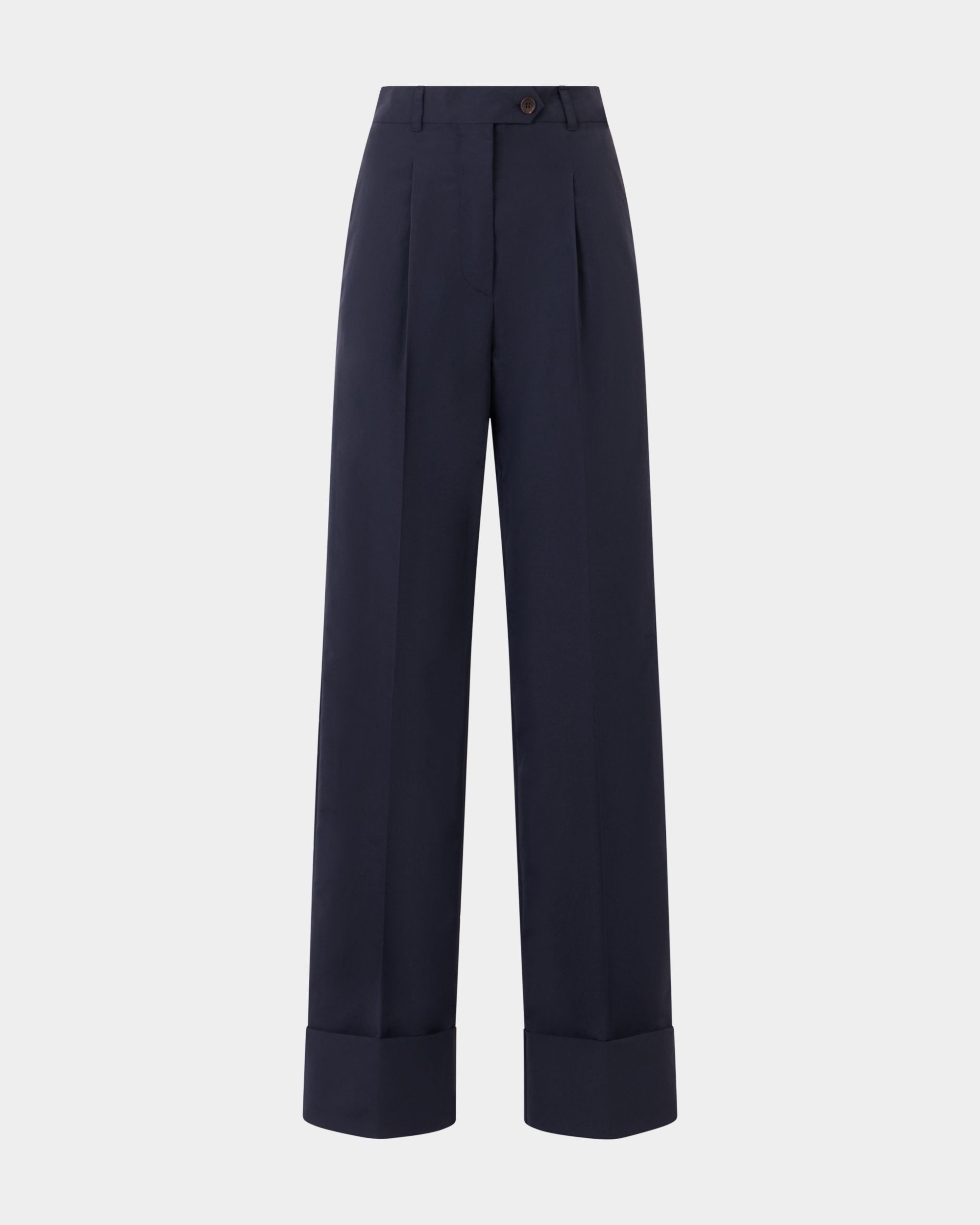 Bally Global - Trousers in Navy Blue Nylon - Blue