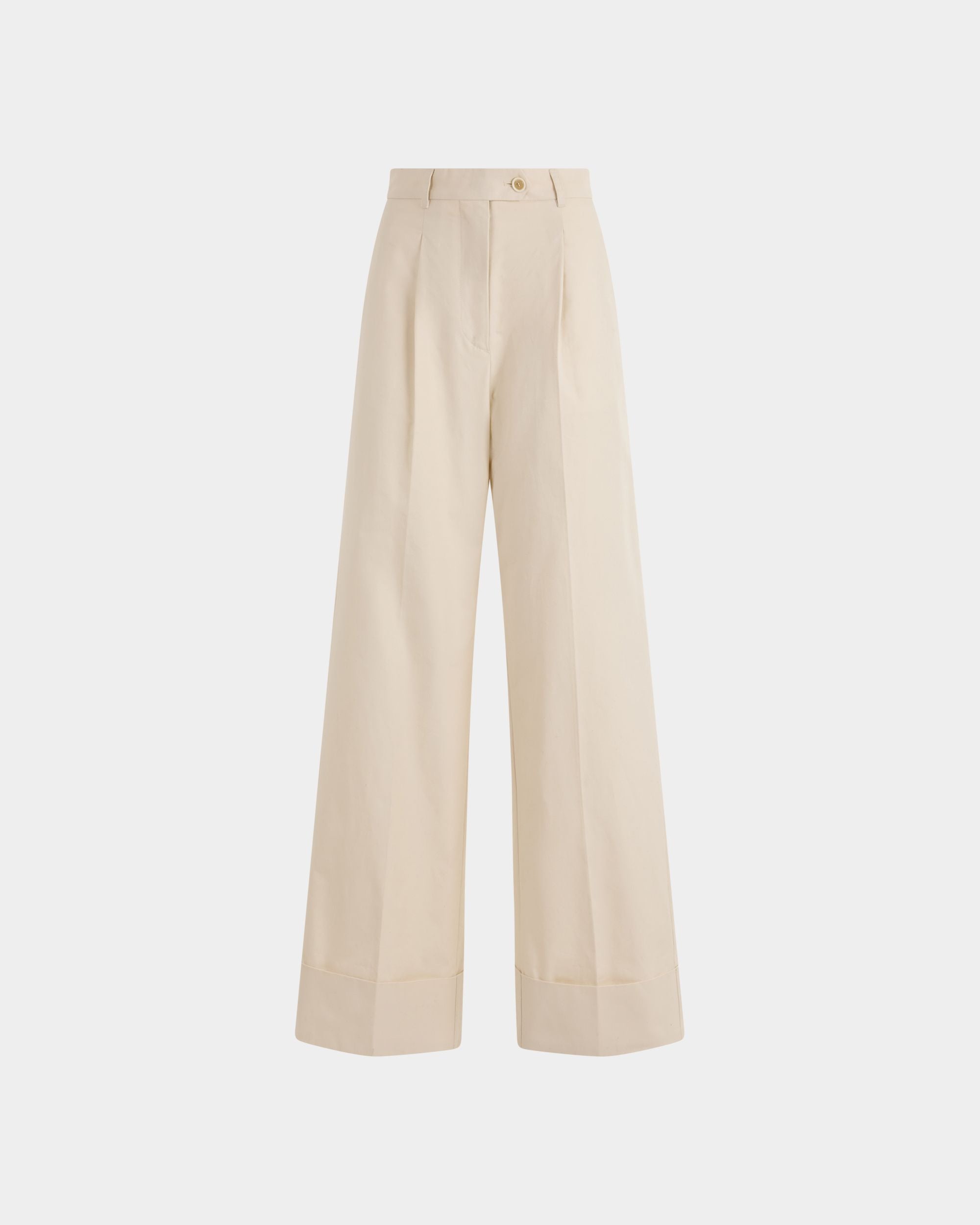 Bally Global - Pantalon de la collection Tennis en coton ivoire - Blanc