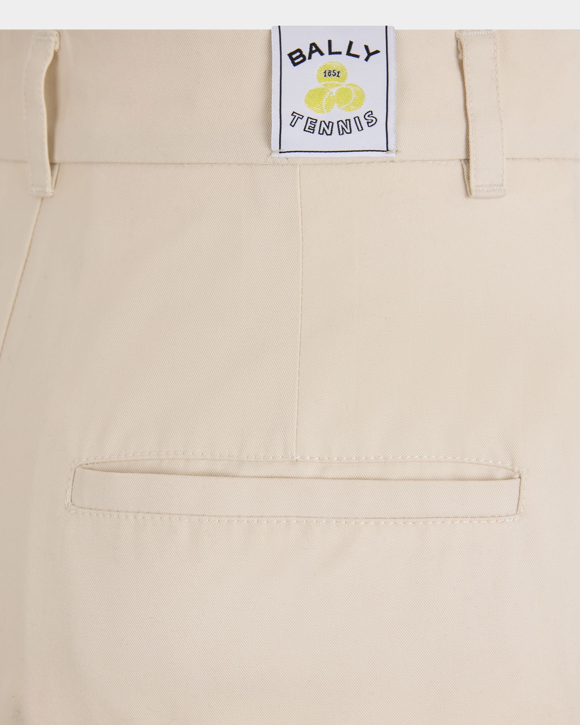 Bally Global - Pantalon de la collection Tennis en coton ivoire - Blanc