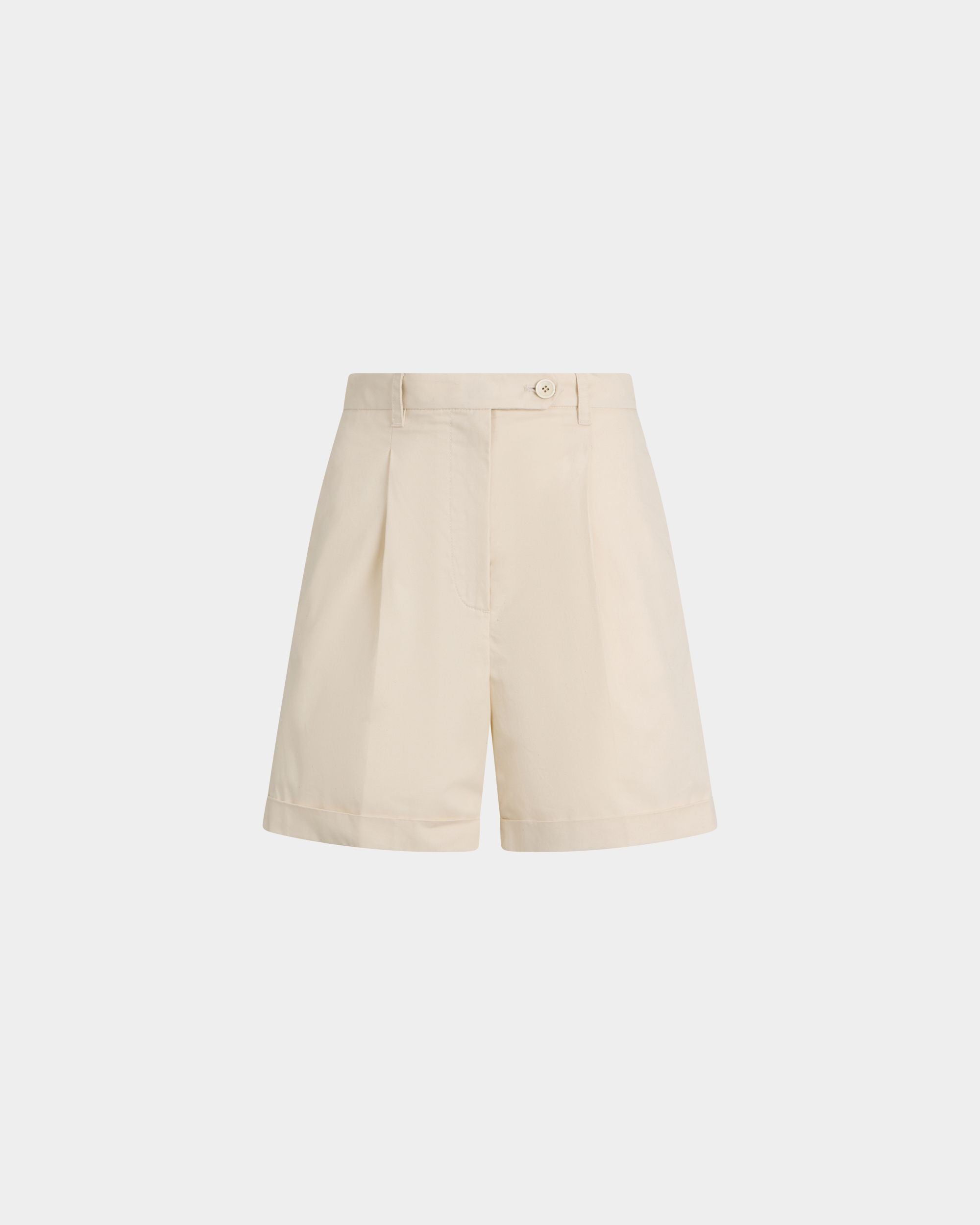 Bally Global - Short de la collection Tennis en coton ivoire - Blanc