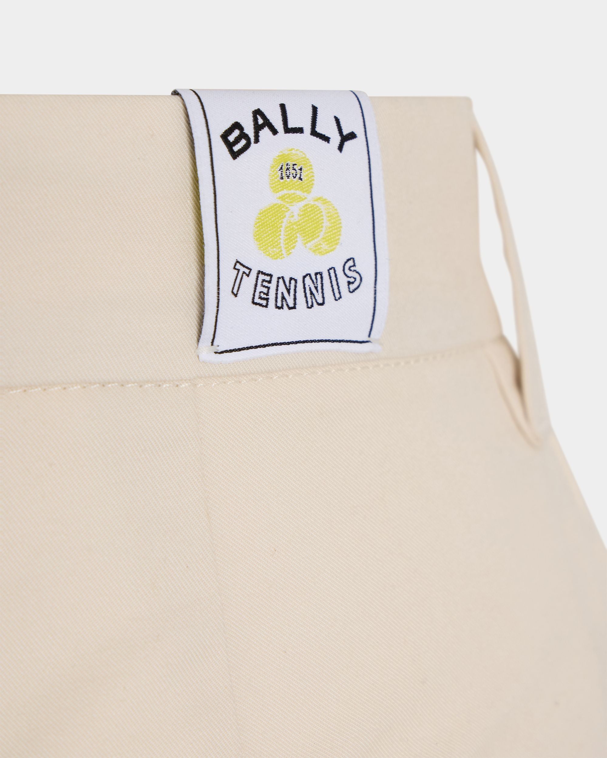 Bally Global - Pantalones cortos de la colección Tennis de algodón marfil - Blanco