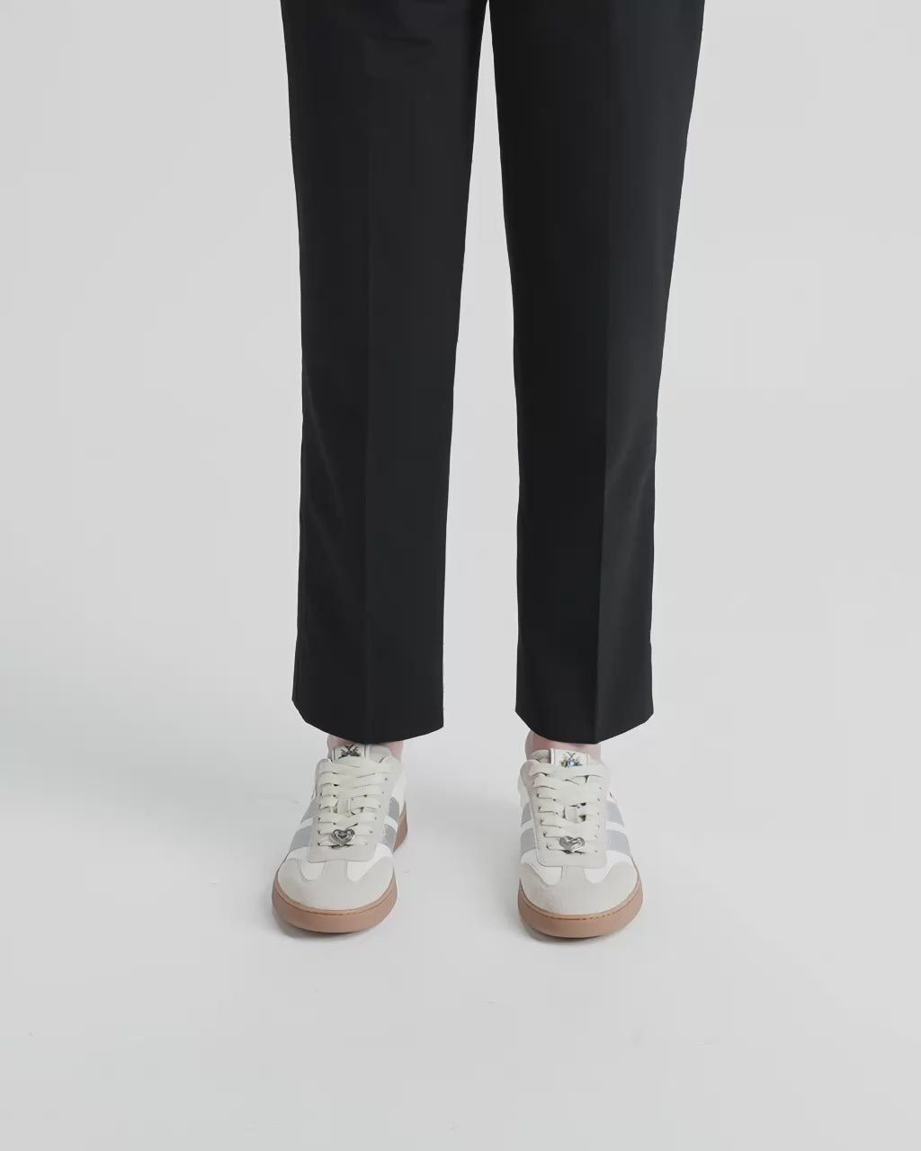 Bally Global - Retro Crest Sneaker in White and Silver Fabric and Leather - White