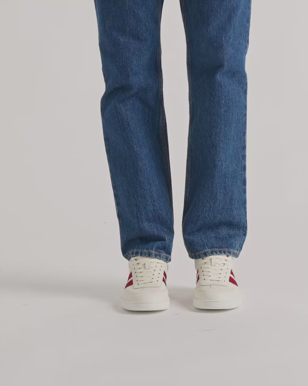 Bally Global - Retro Crest Sneaker in Ivory Leather - White