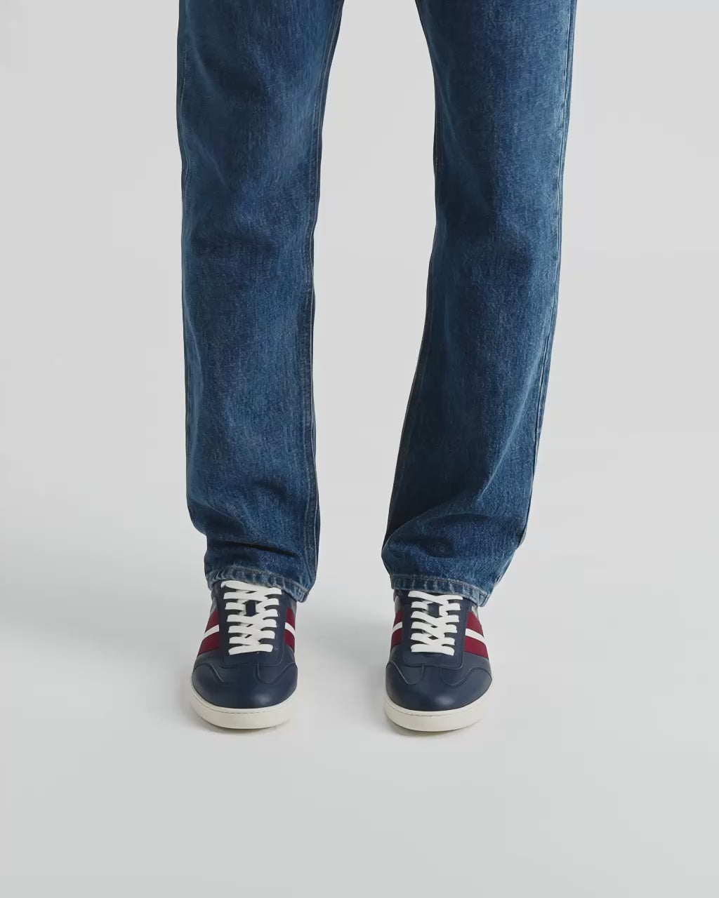 Bally Global - Retro Crest Sneaker in Blue Leather - Blue