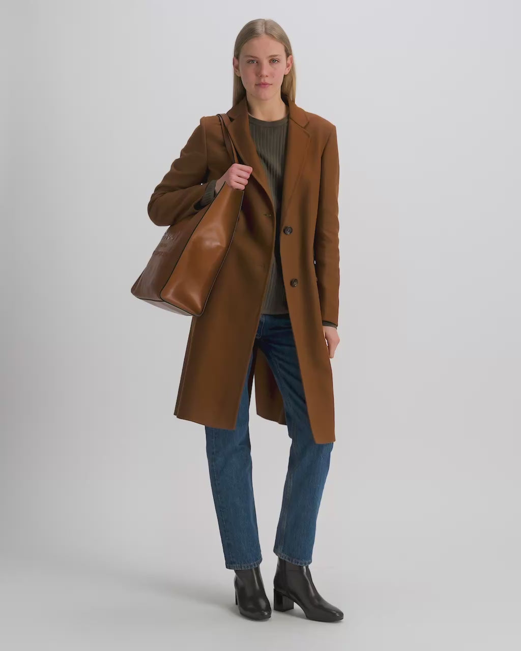 Bally Global - Tote Bag Easy Bally In Pelle Amber Brown - Marrone